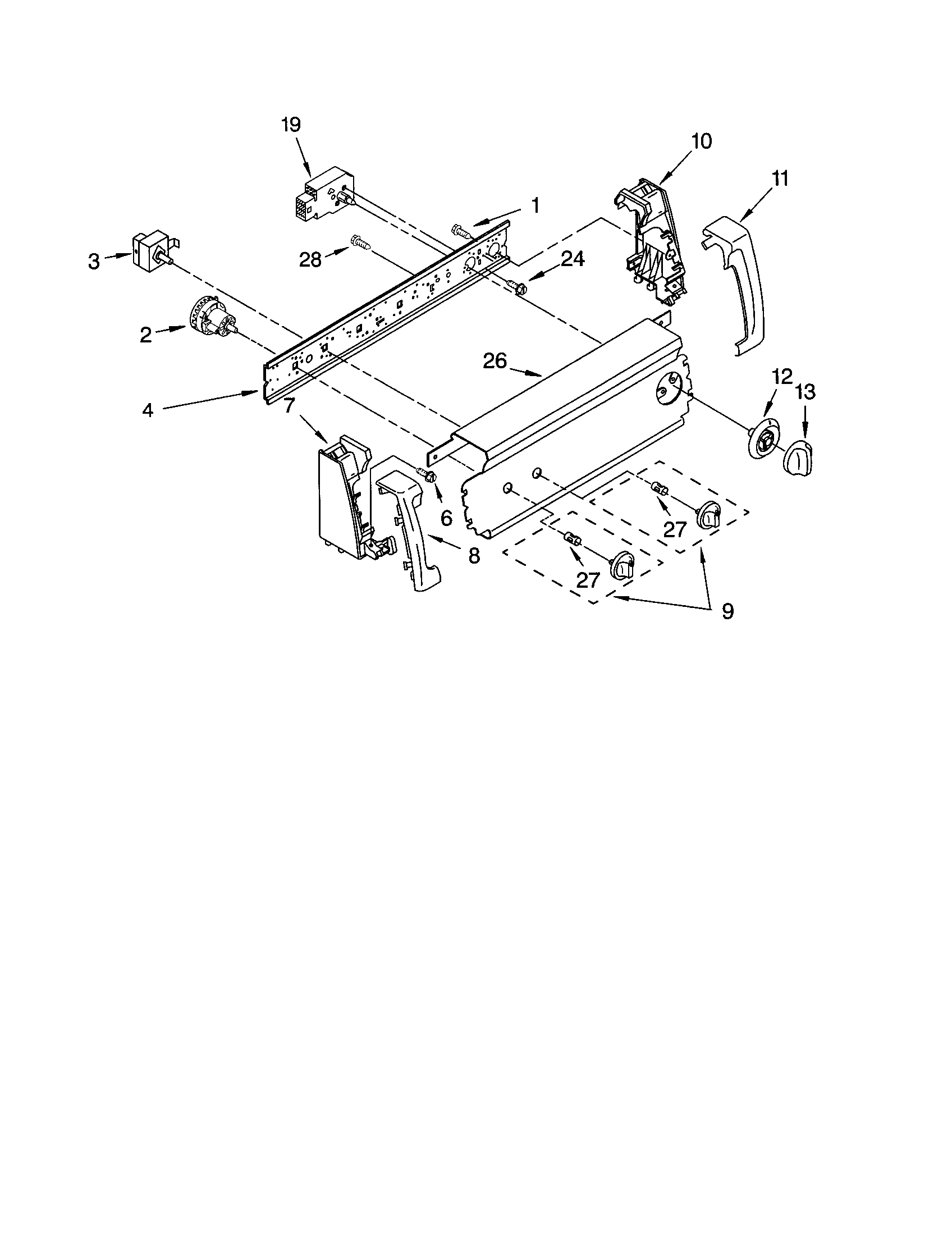 Kenmore 11013212200 control panel diagram