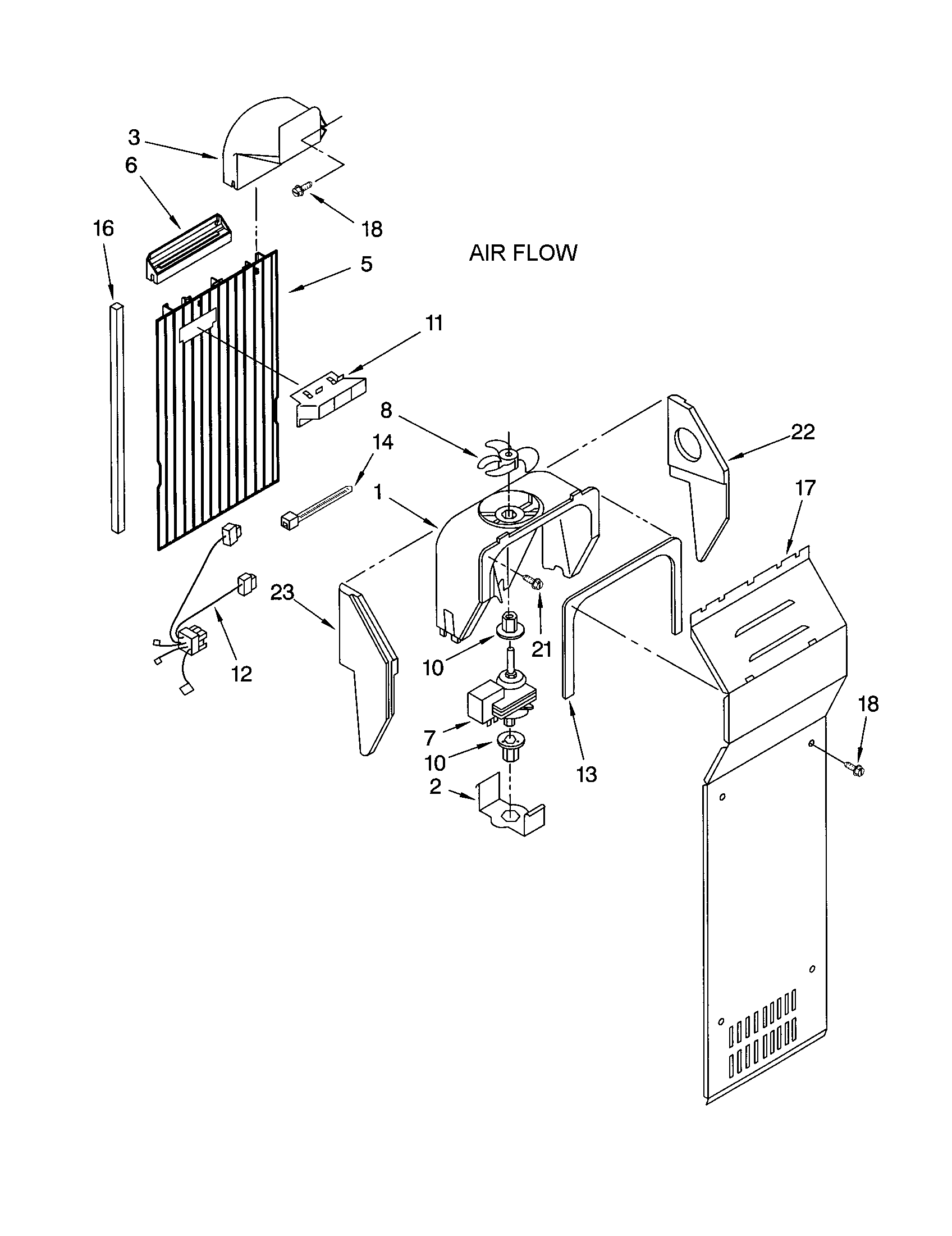 Kenmore 10652224101 air flow diagram