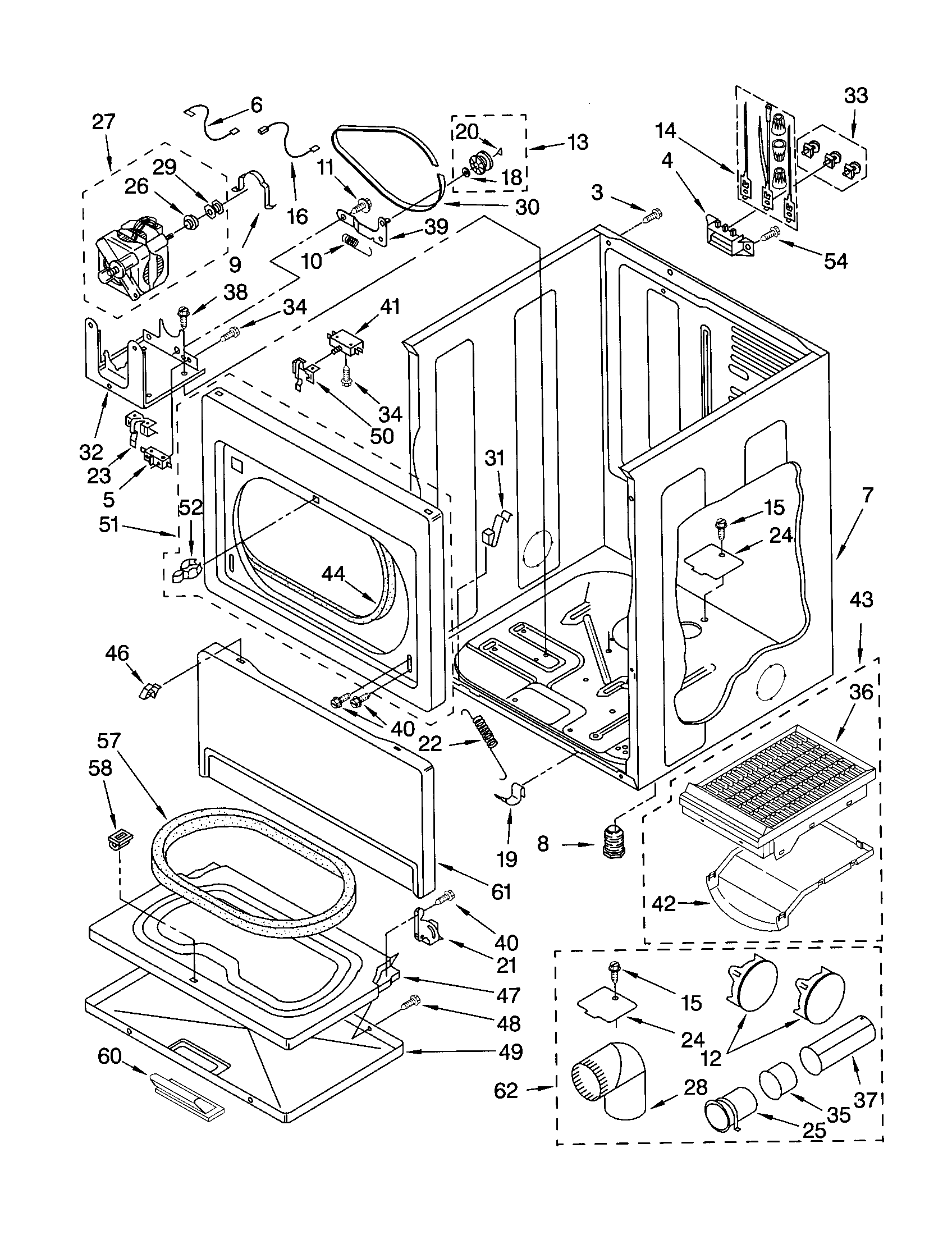 Kenmore 11063942100 cabinet diagram