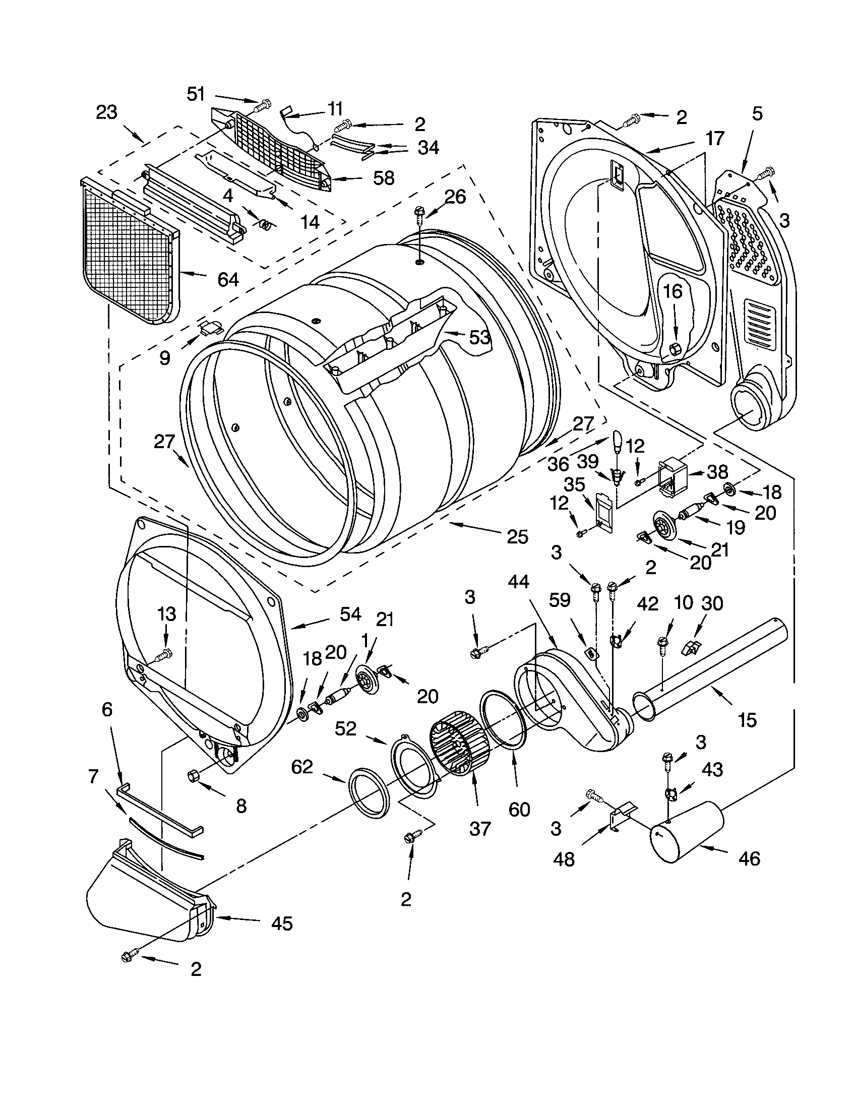 Kenmore 11073022100 bulkhead diagram