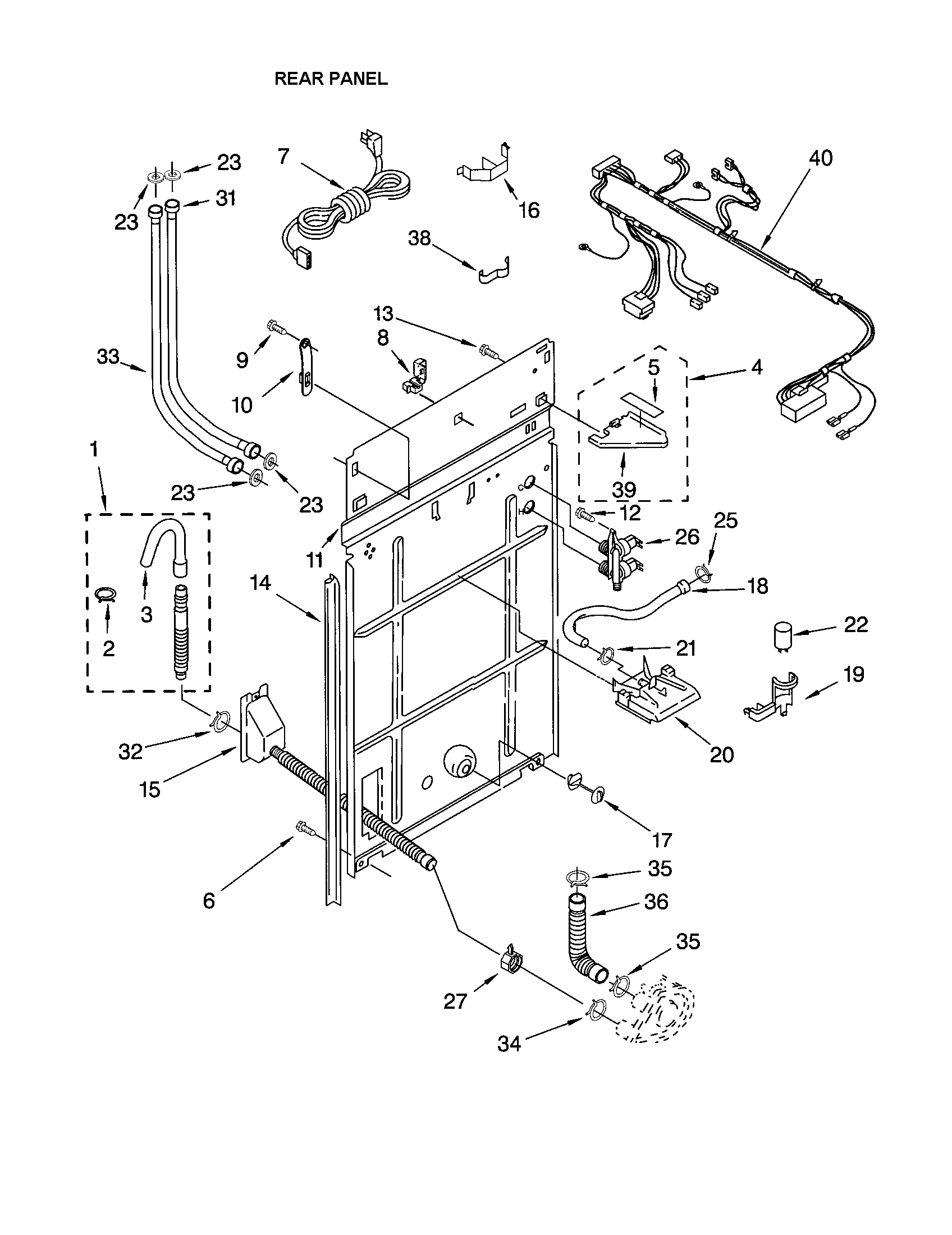 Kenmore 11023732200 rear panel diagram