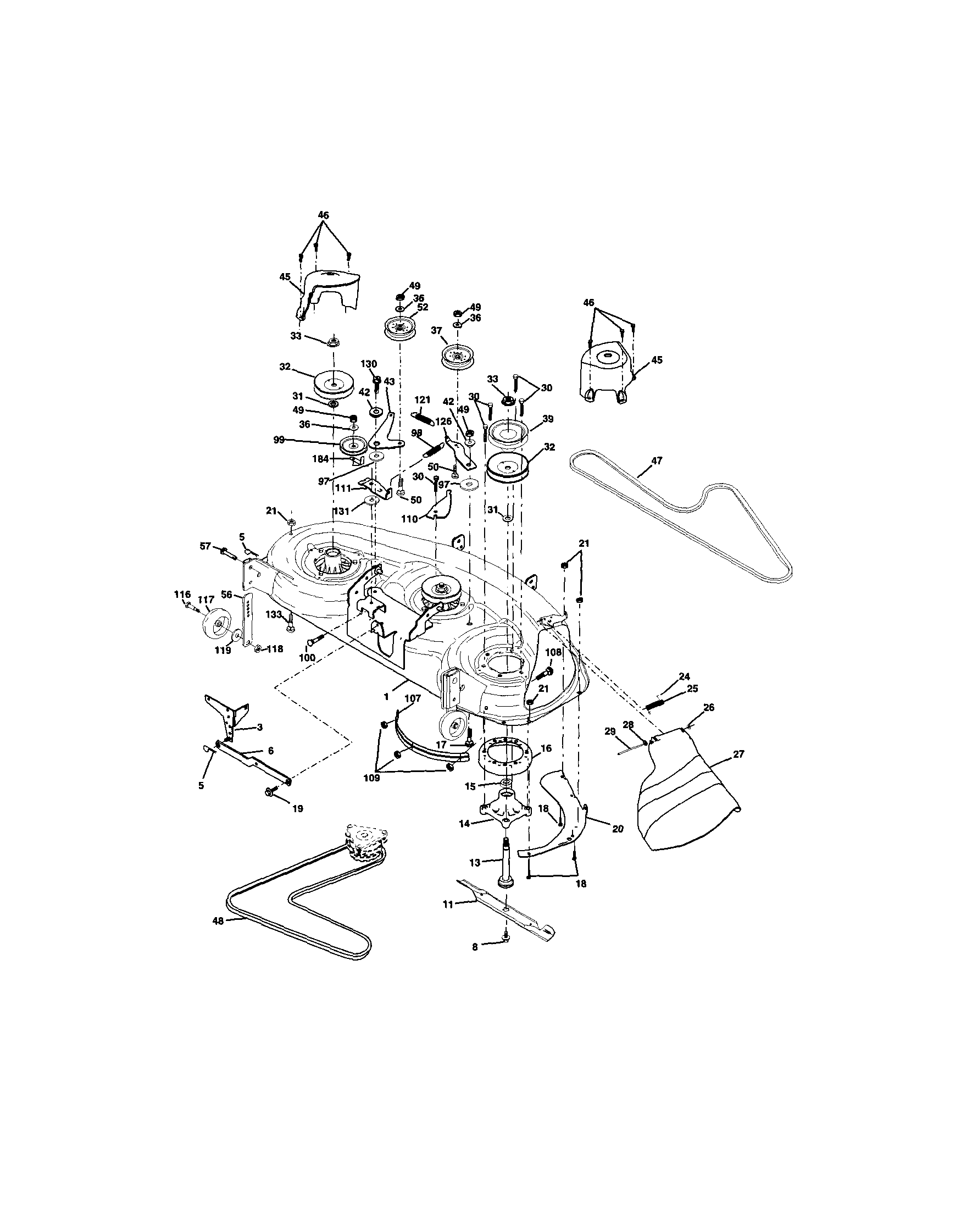 Craftsman 917275022 mower deck diagram