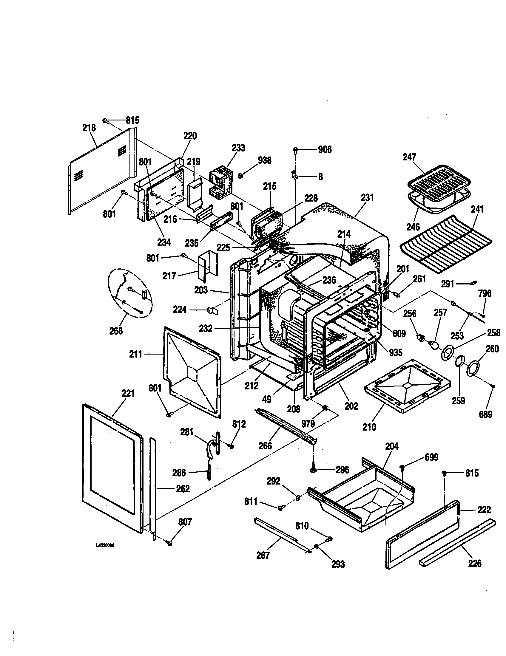 Kenmore 91136669894 body diagram