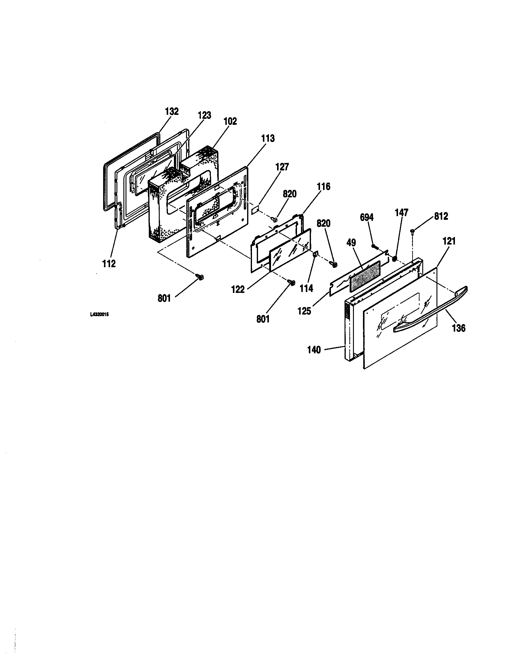 Kenmore 91136669894 door diagram