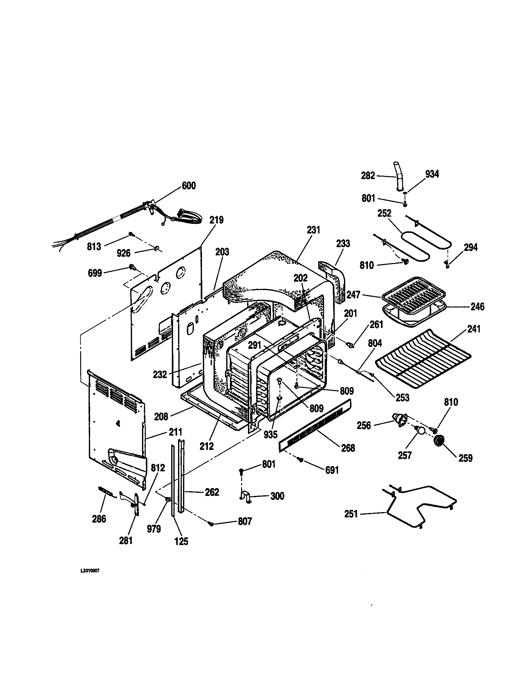 Kenmore 91145461096 body section diagram