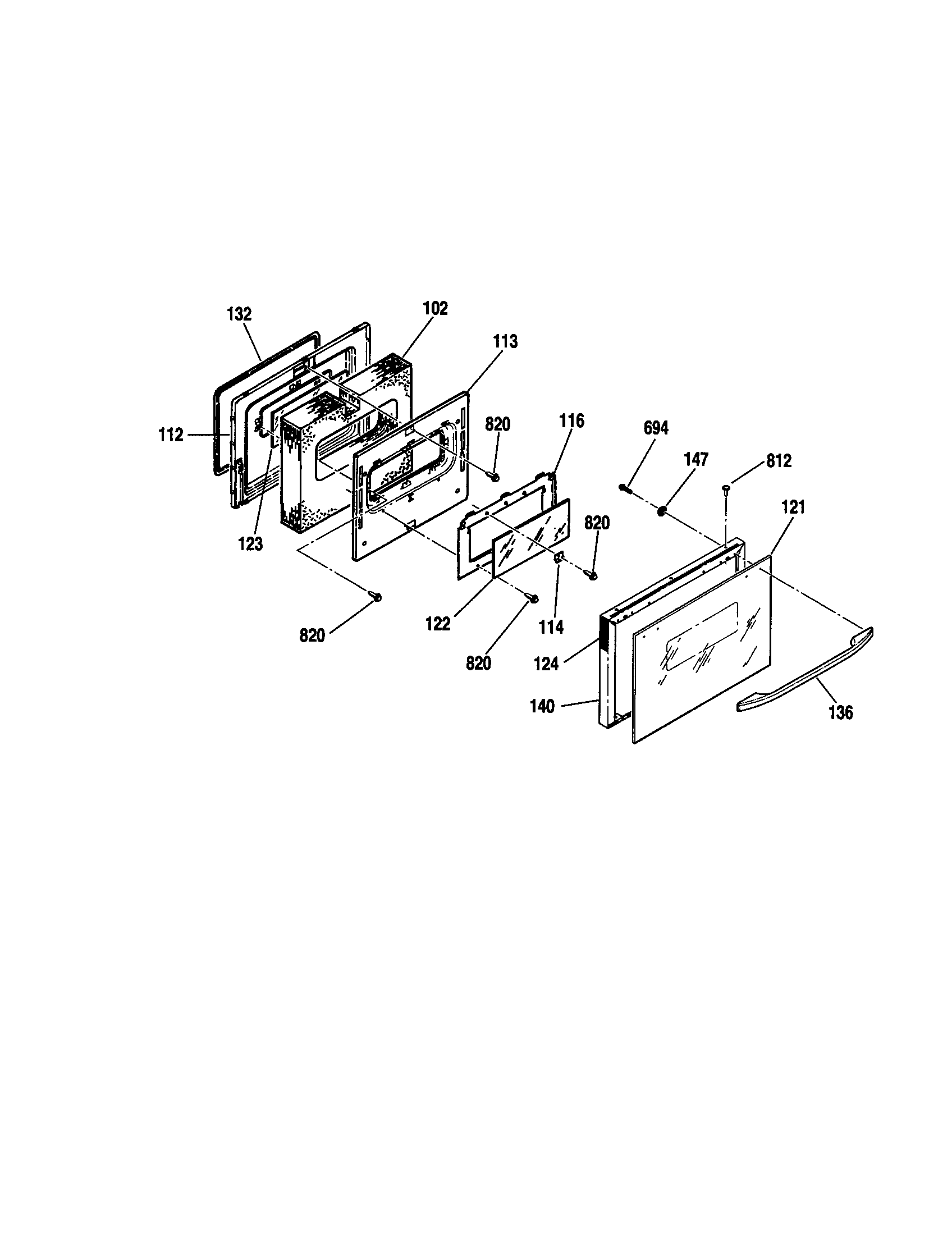 Kenmore 91145565095 door diagram