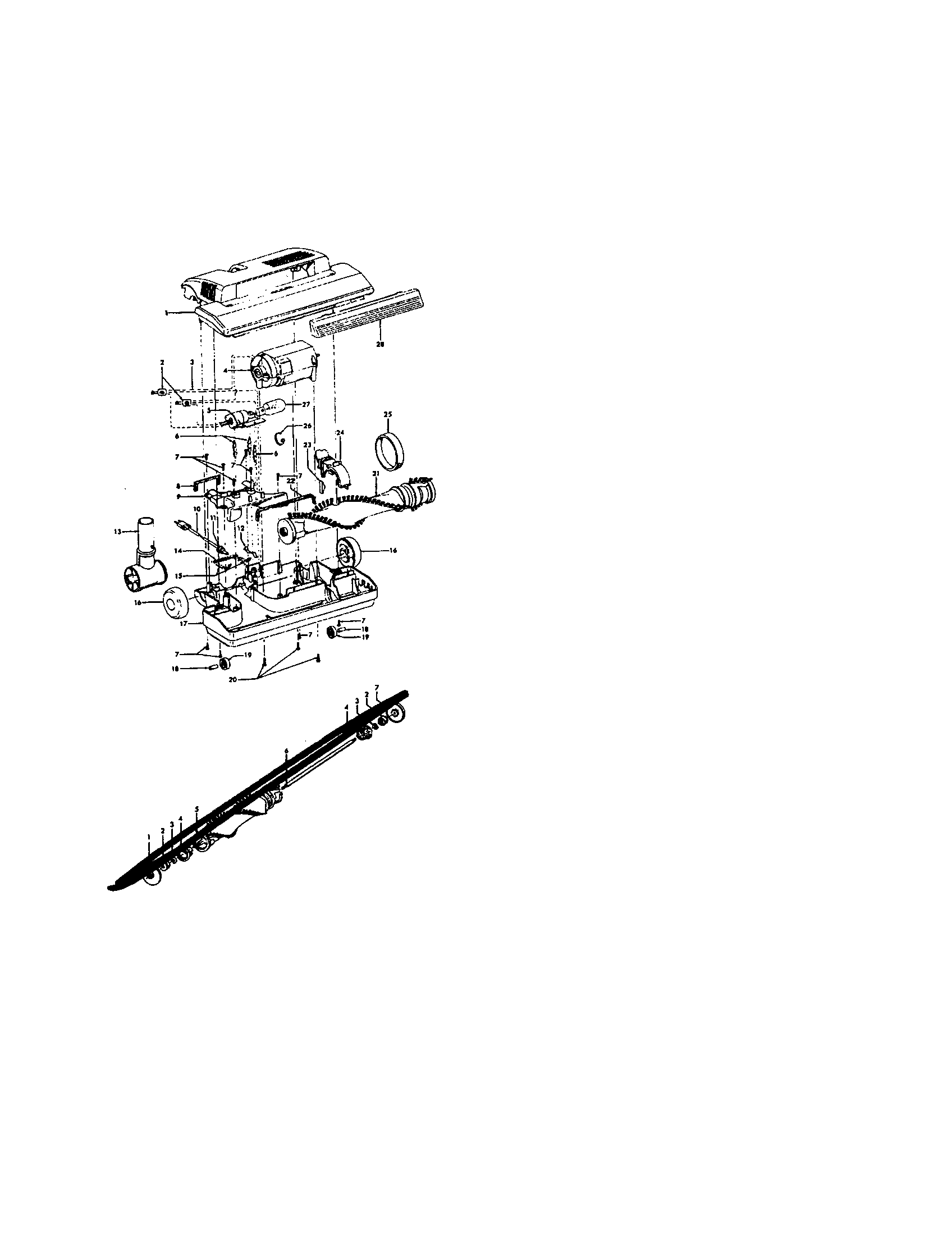Hoover S3530 power nozzle diagram