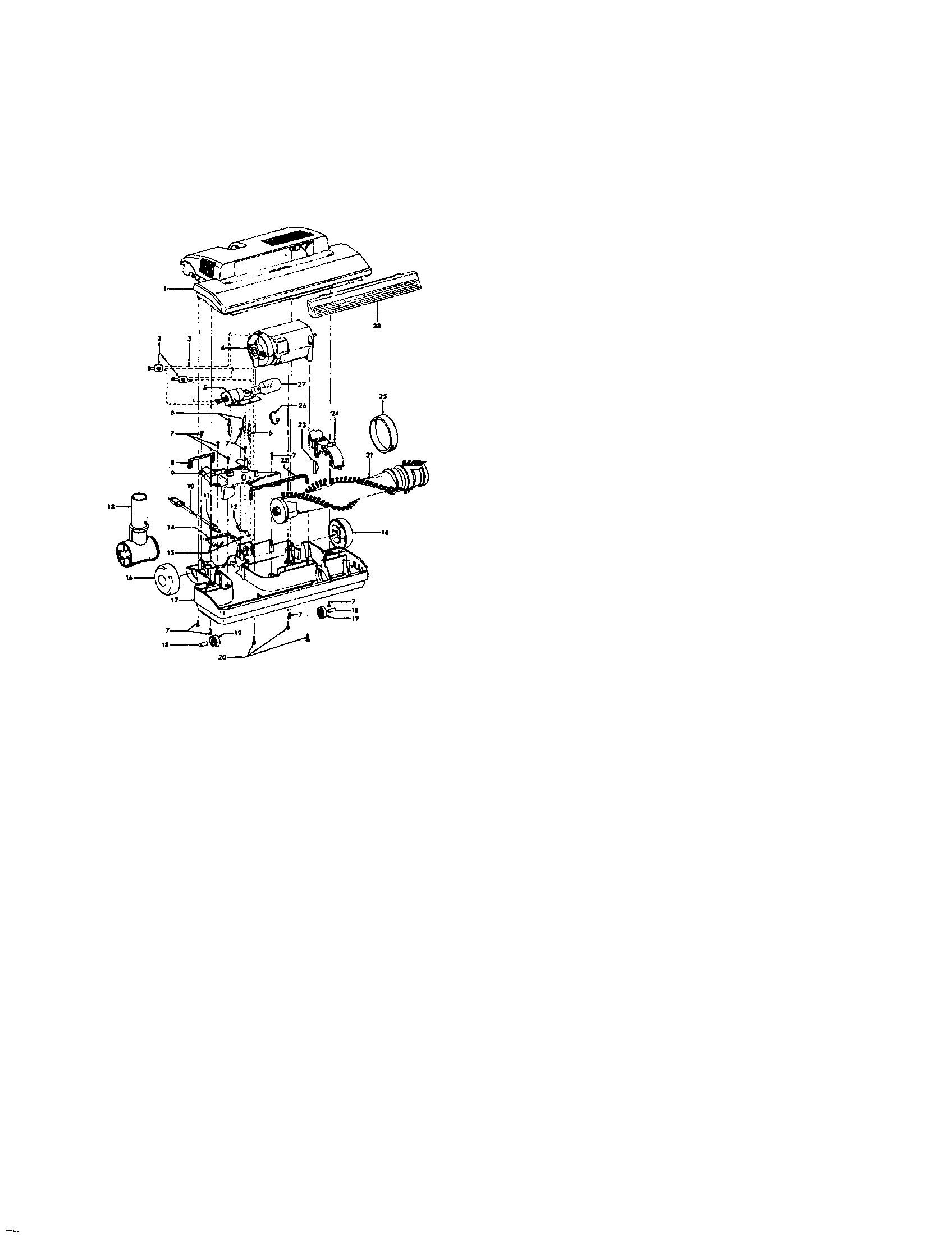 Hoover S3549 power nozzle diagram