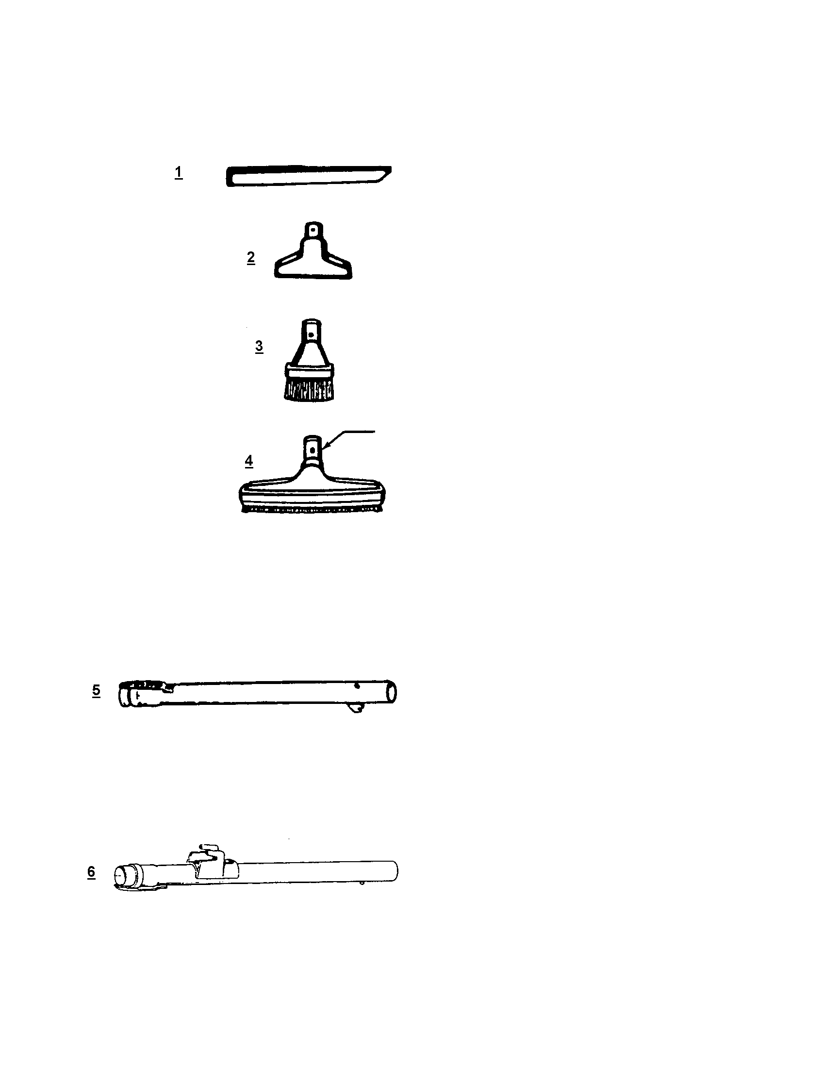 Hoover S3615 cleaning tools diagram