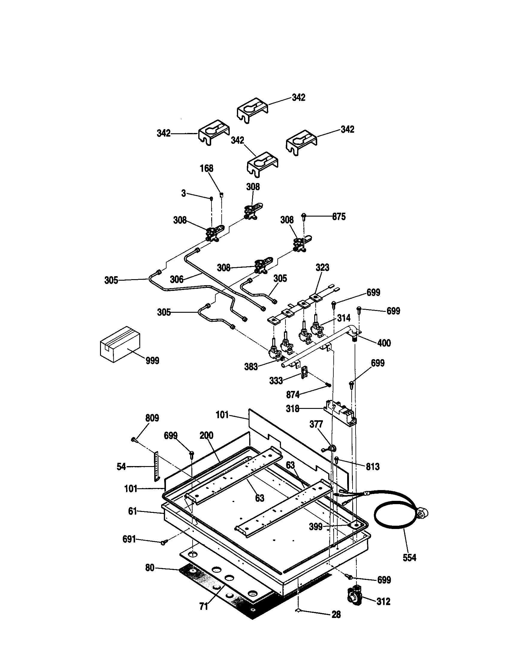 Kenmore Elite 91133209101 burner diagram