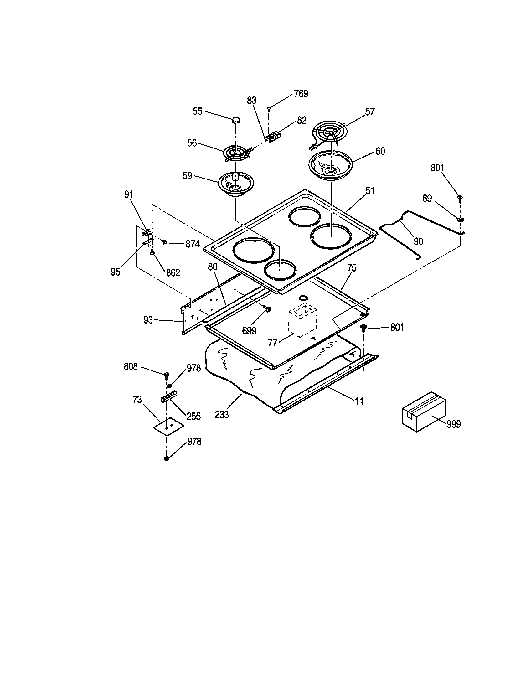 Kenmore 9114524020 maintop diagram
