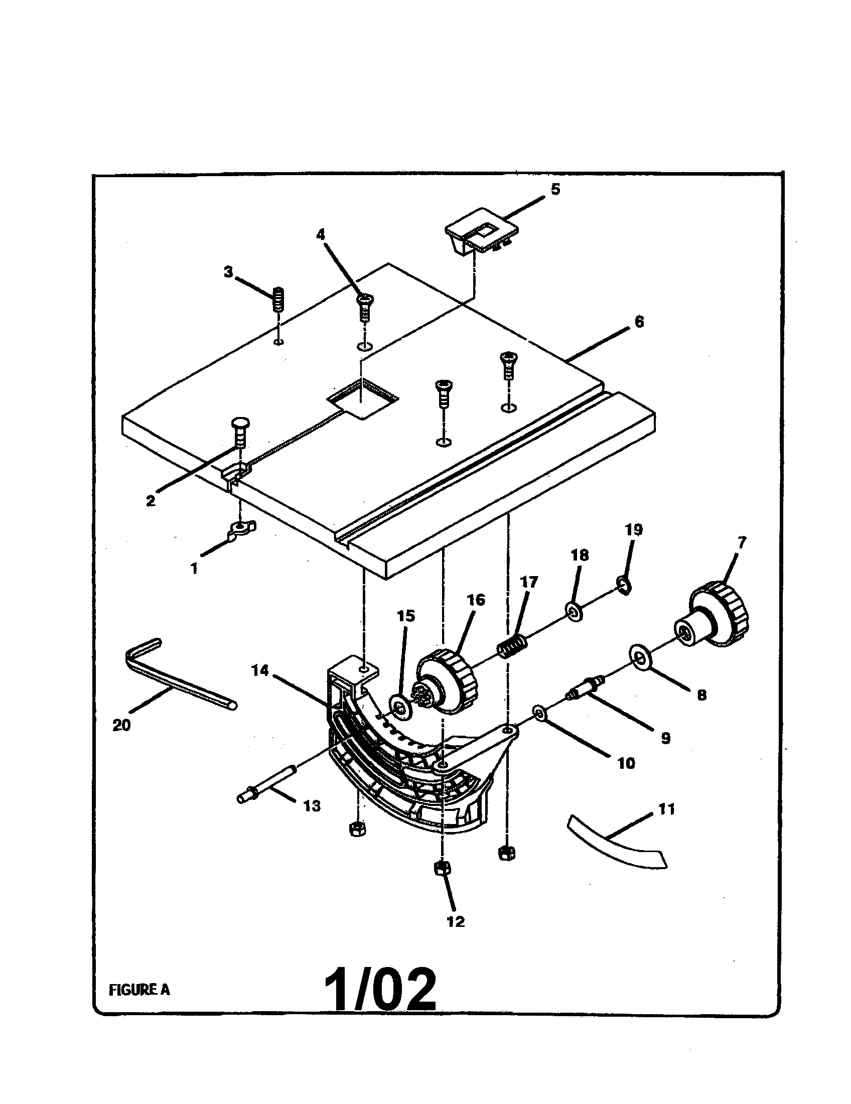 Craftsman 315214500 table diagram