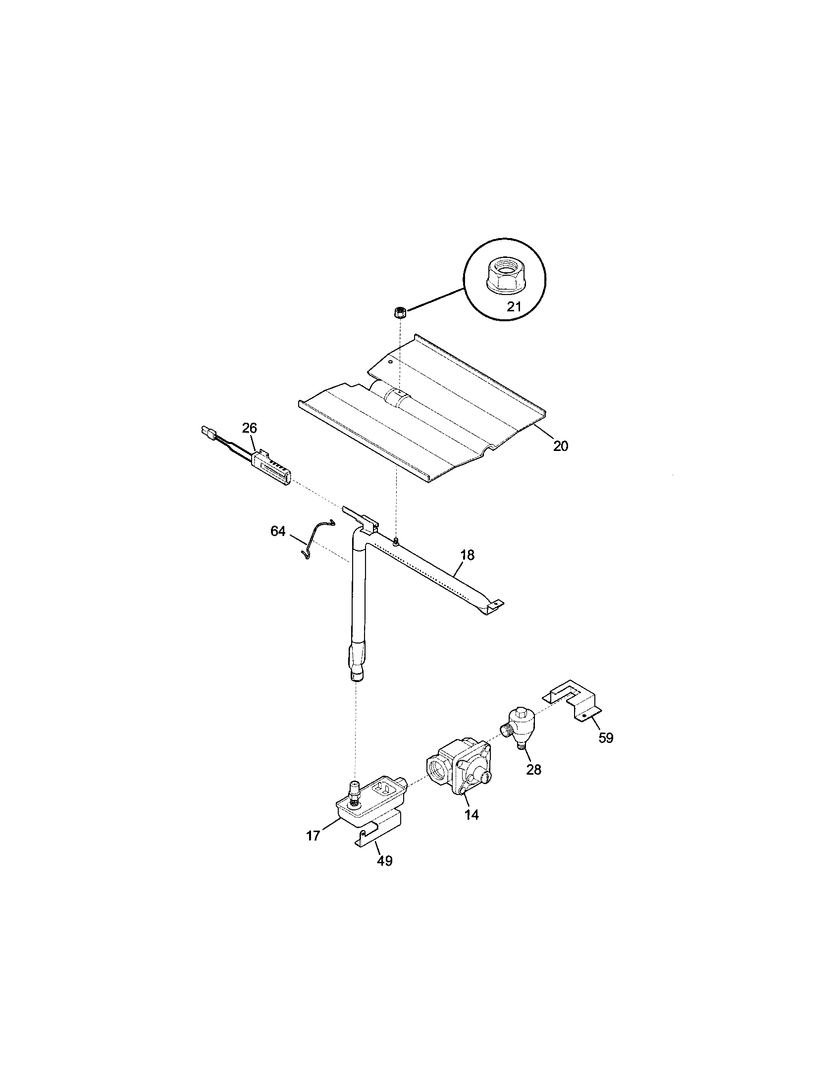 Frigidaire FGB504CHBB burner diagram