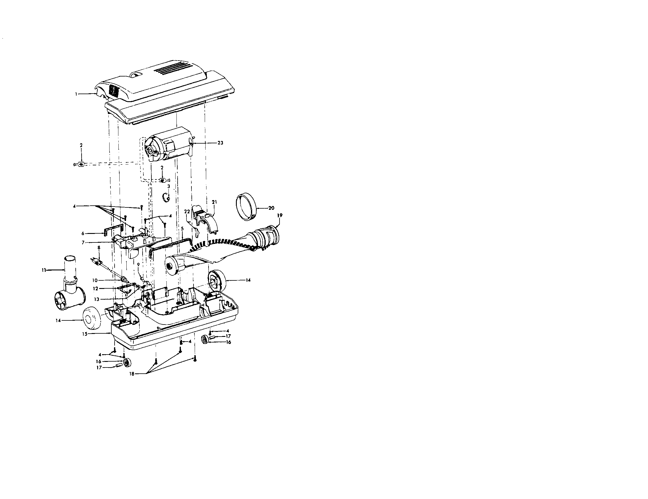 Hoover S3561 power nozzle diagram
