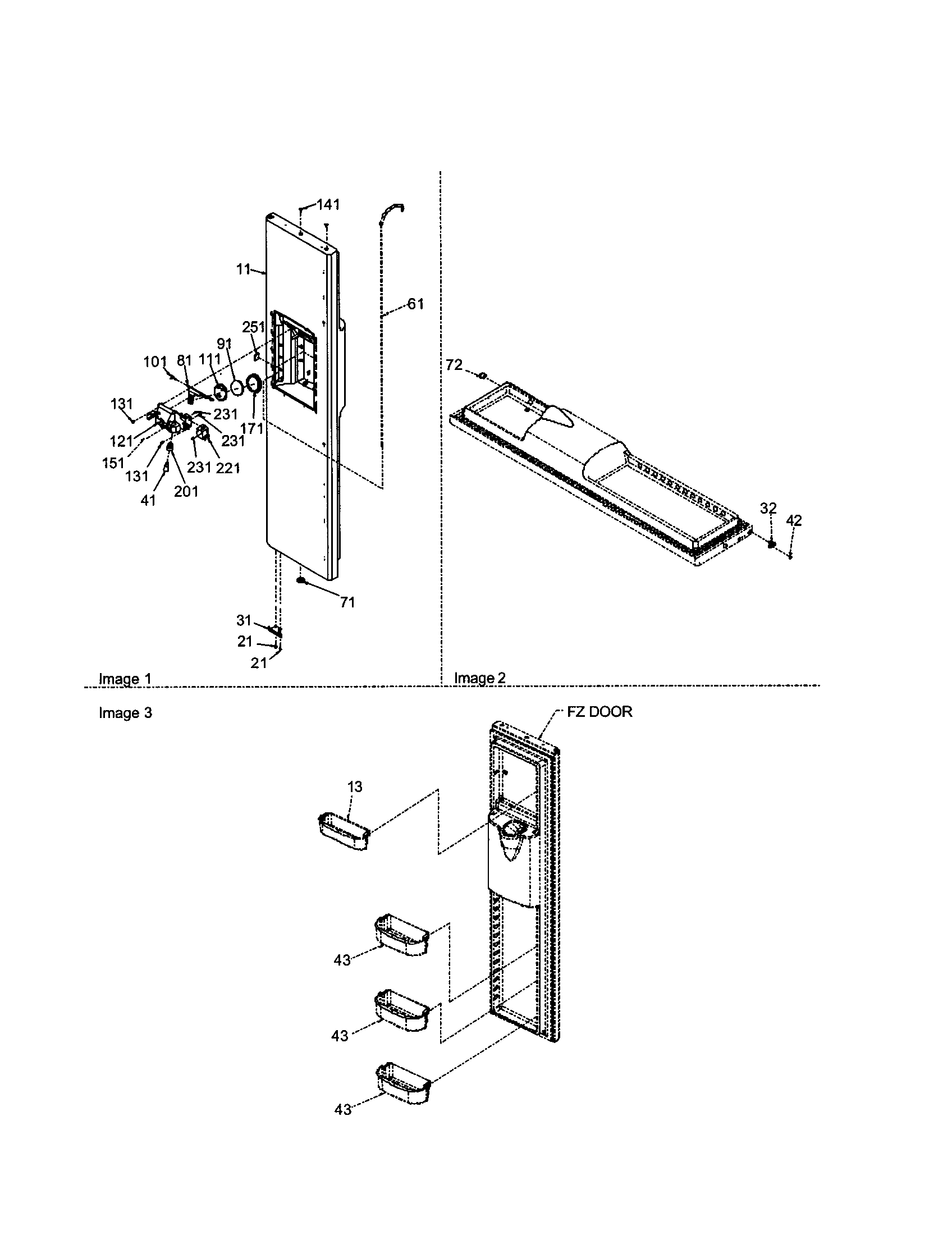 Amana ARSE664BW-PARSE664BW0 freezer door diagram