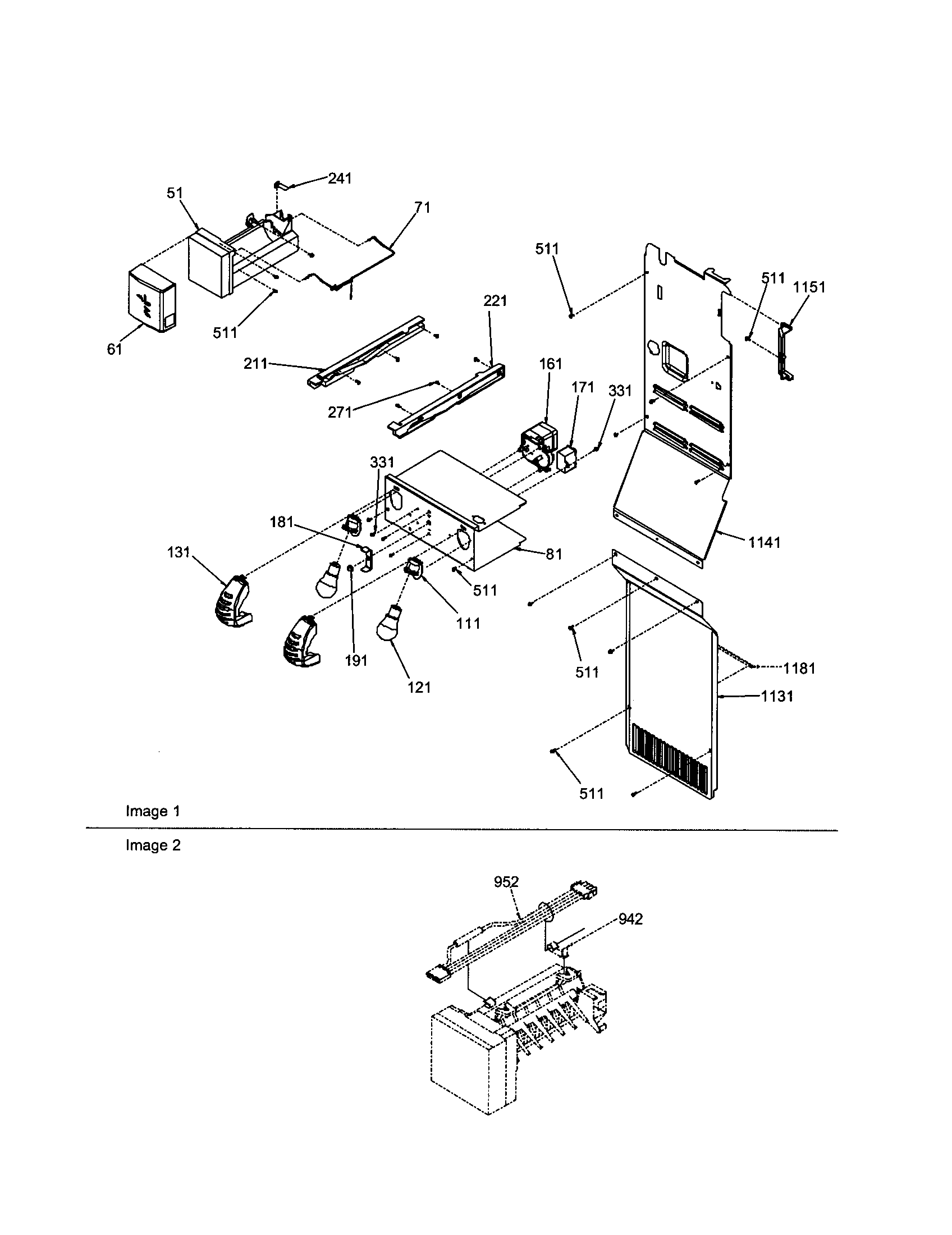 Amana ARSE664BW-PARSE664BW0 freezer lighting/auger diagram
