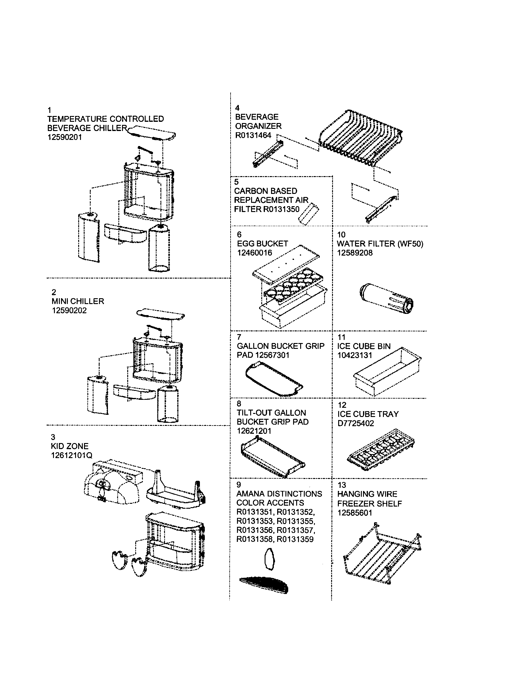 Amana ARSE664BW-PARSE664BW0 accessories diagram