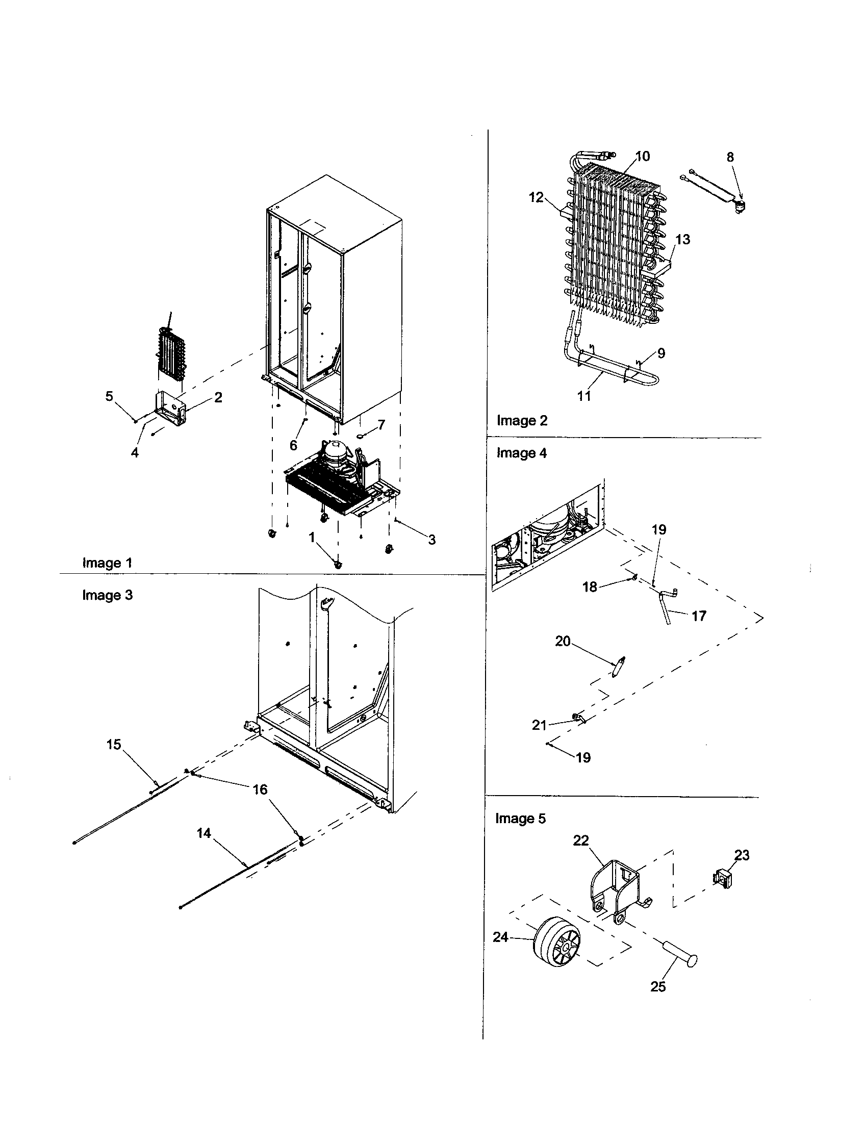 Amana ARS2606BW-PARS2606BW0 evaporator/drier/rollers diagram