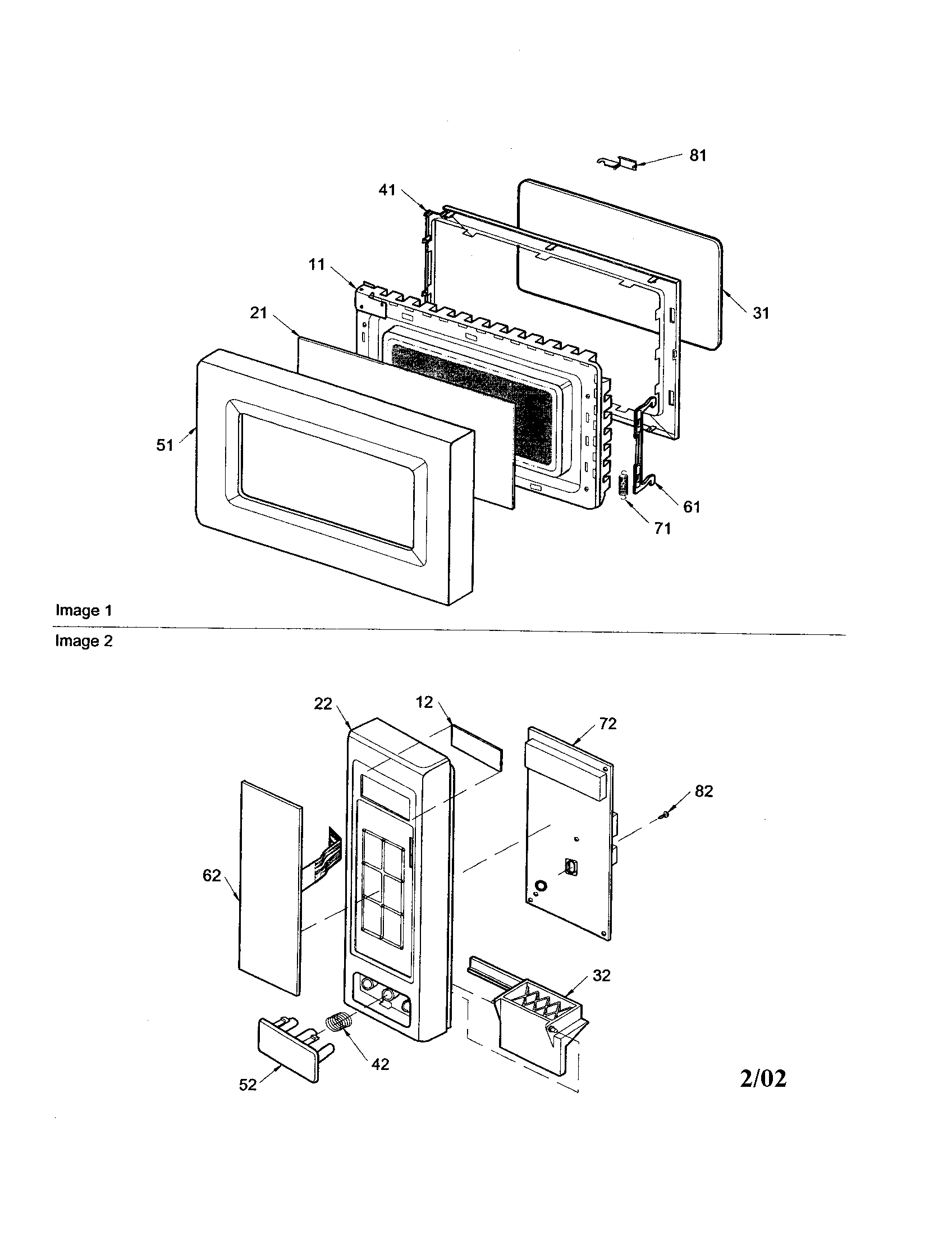 Amana ACM1420AW-PACM1420AW0 door/controller diagram