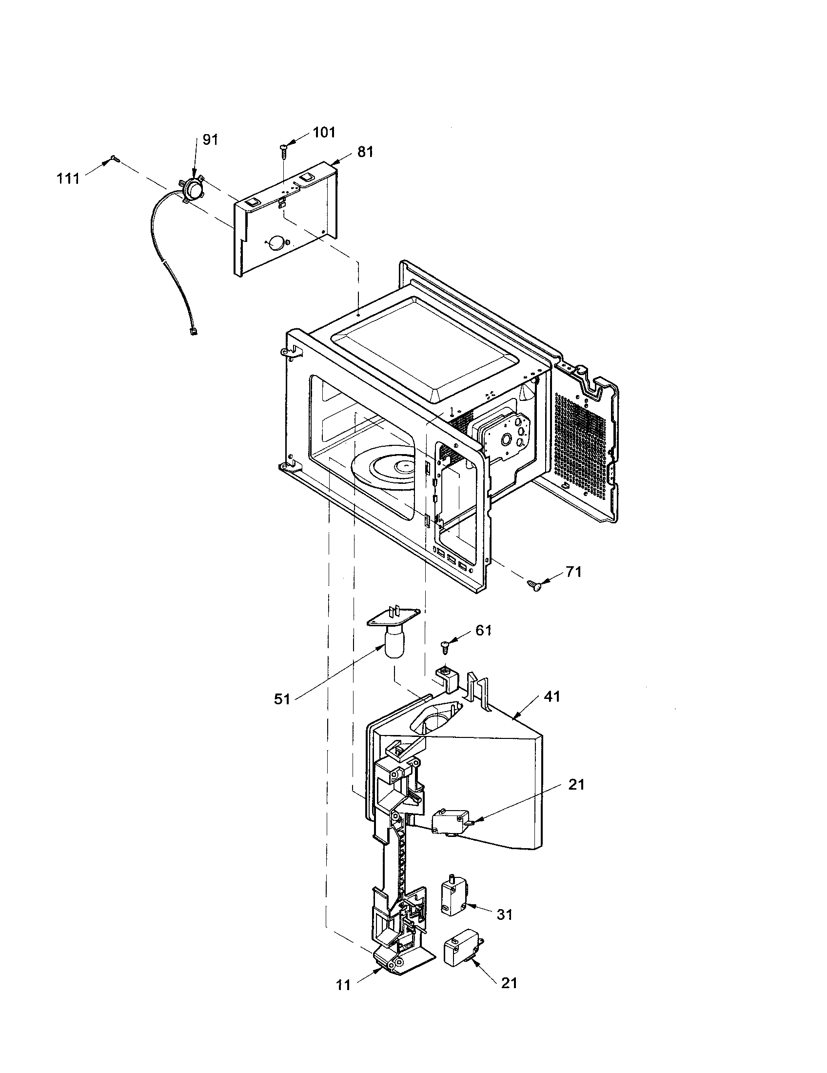 Amana ACM1420AW-PACM1420AW0 latch/sensor diagram