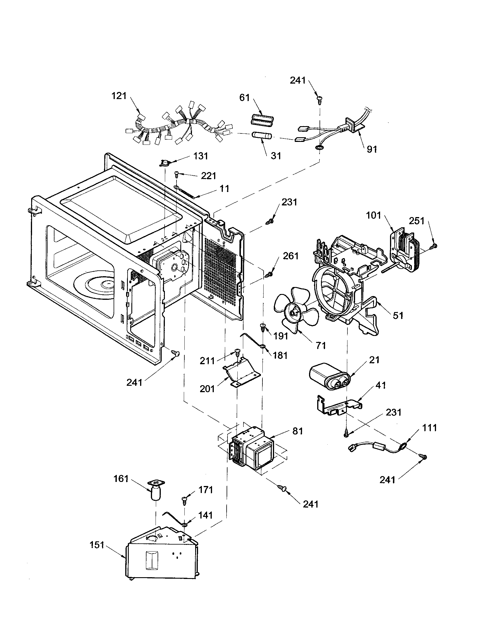 Amana ACM1420AW-PACM1420AW0 interior diagram