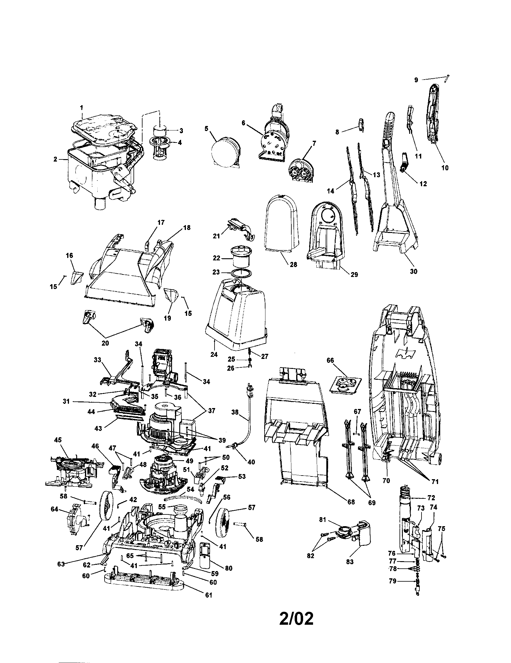 Hoover F6023900 power steamer diagram