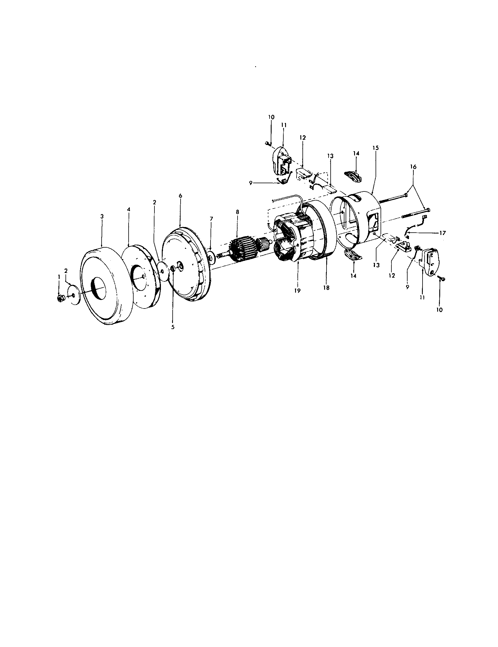 Hoover S3527 motor assembly diagram