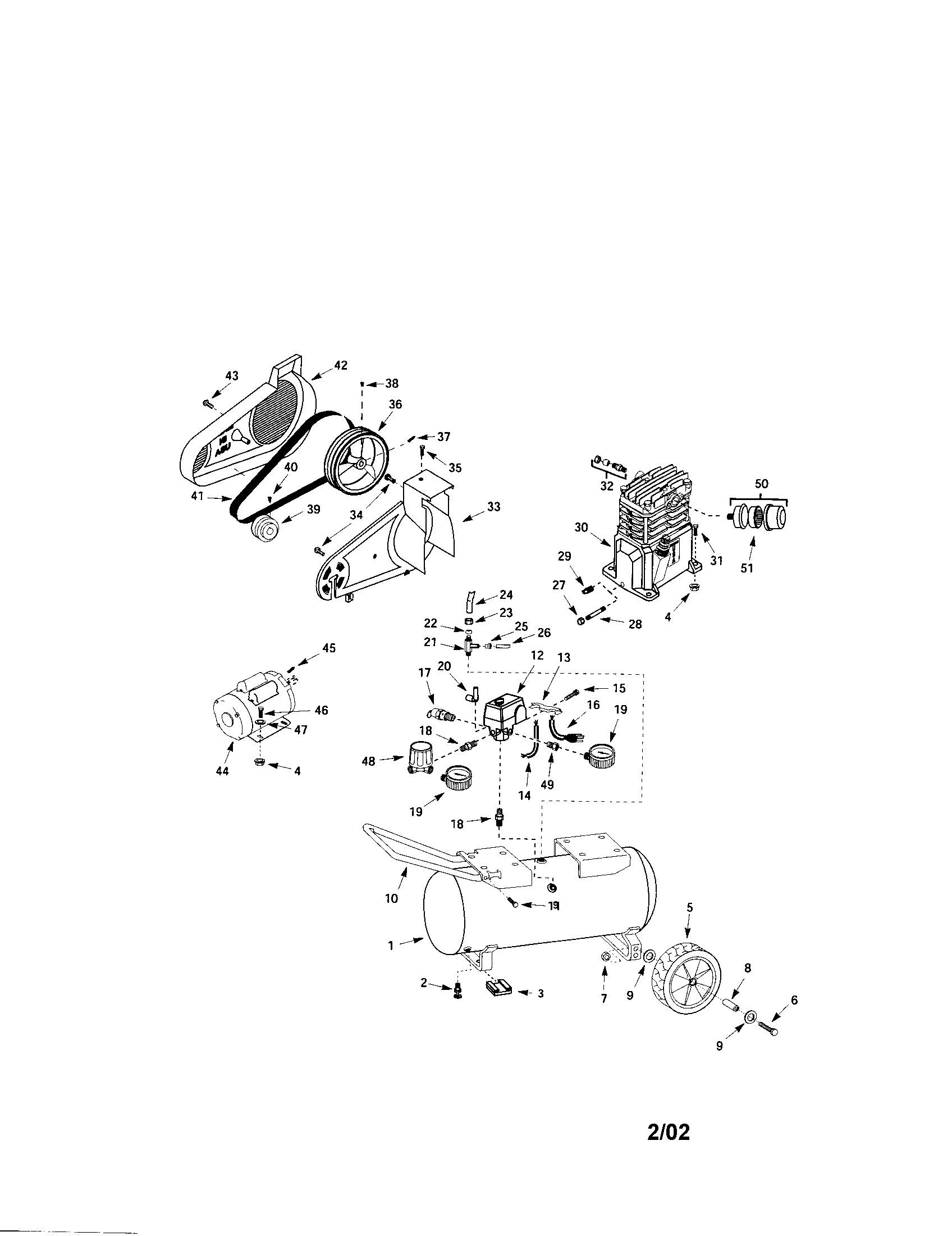 Campbell Hausfeld VT630400 air compressor diagram