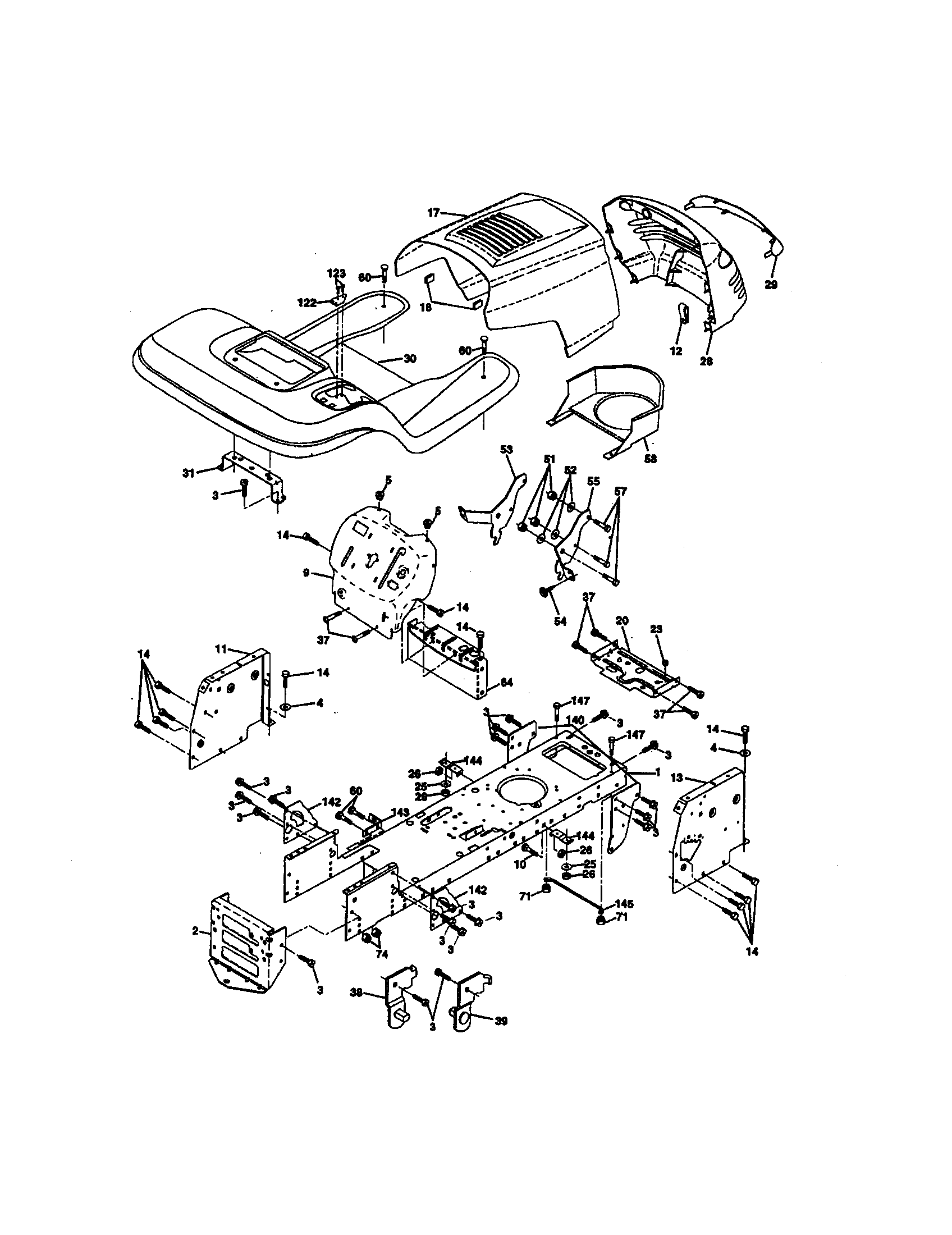 Craftsman 917258562 chassis and enclosures diagram