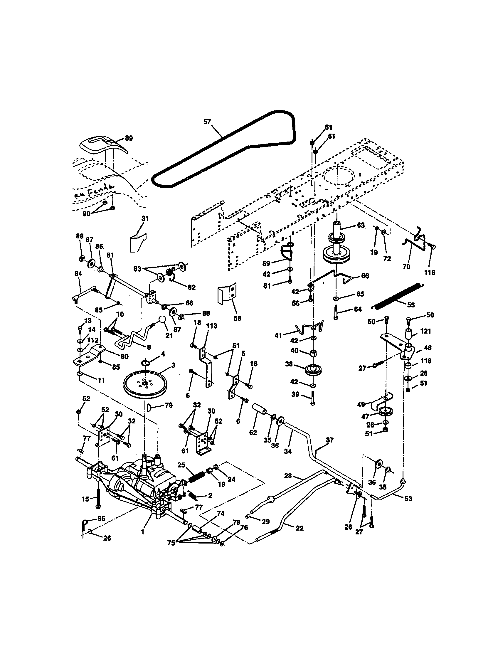 Craftsman 917258562 drive diagram