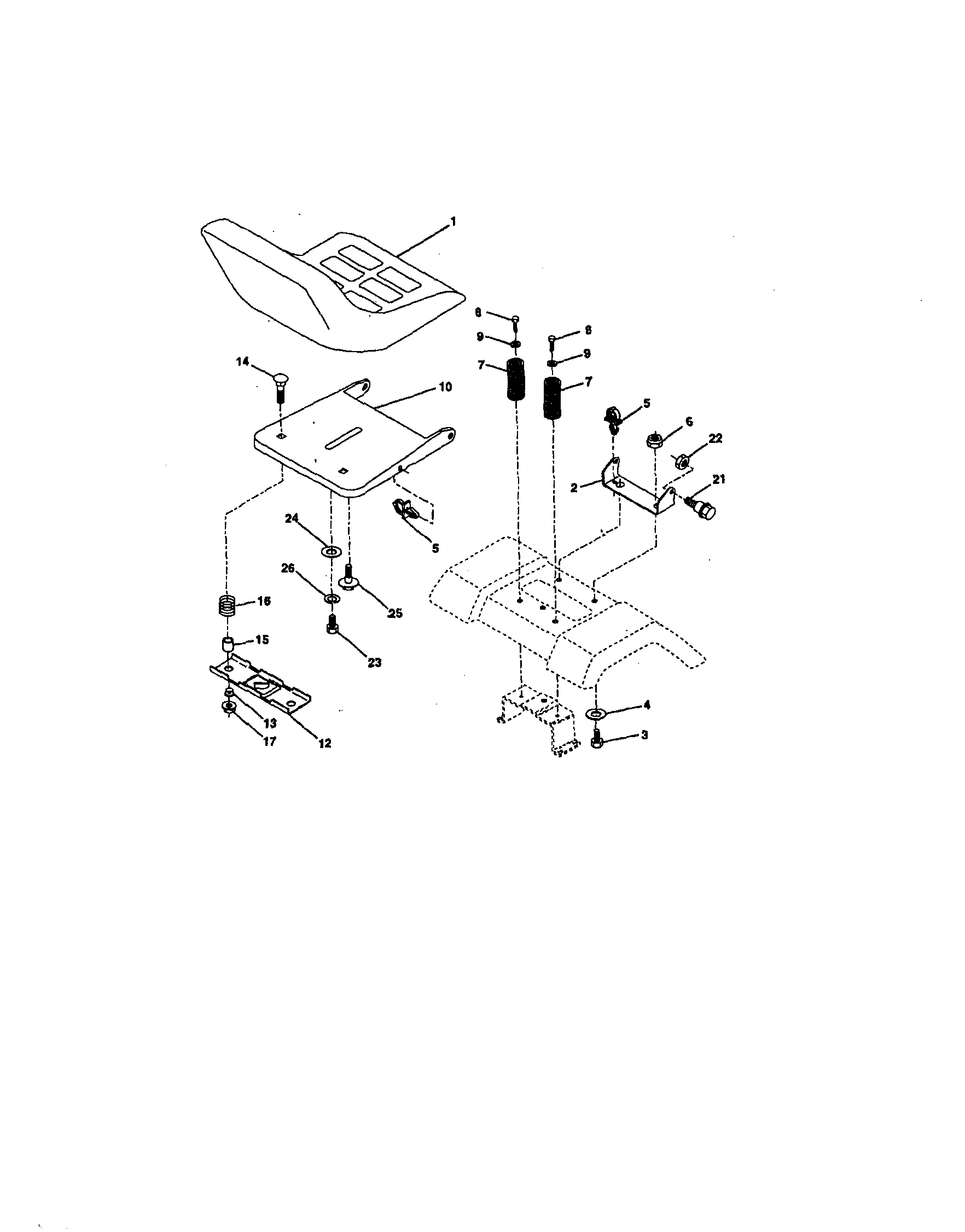 Craftsman 917258562 seat assembly diagram