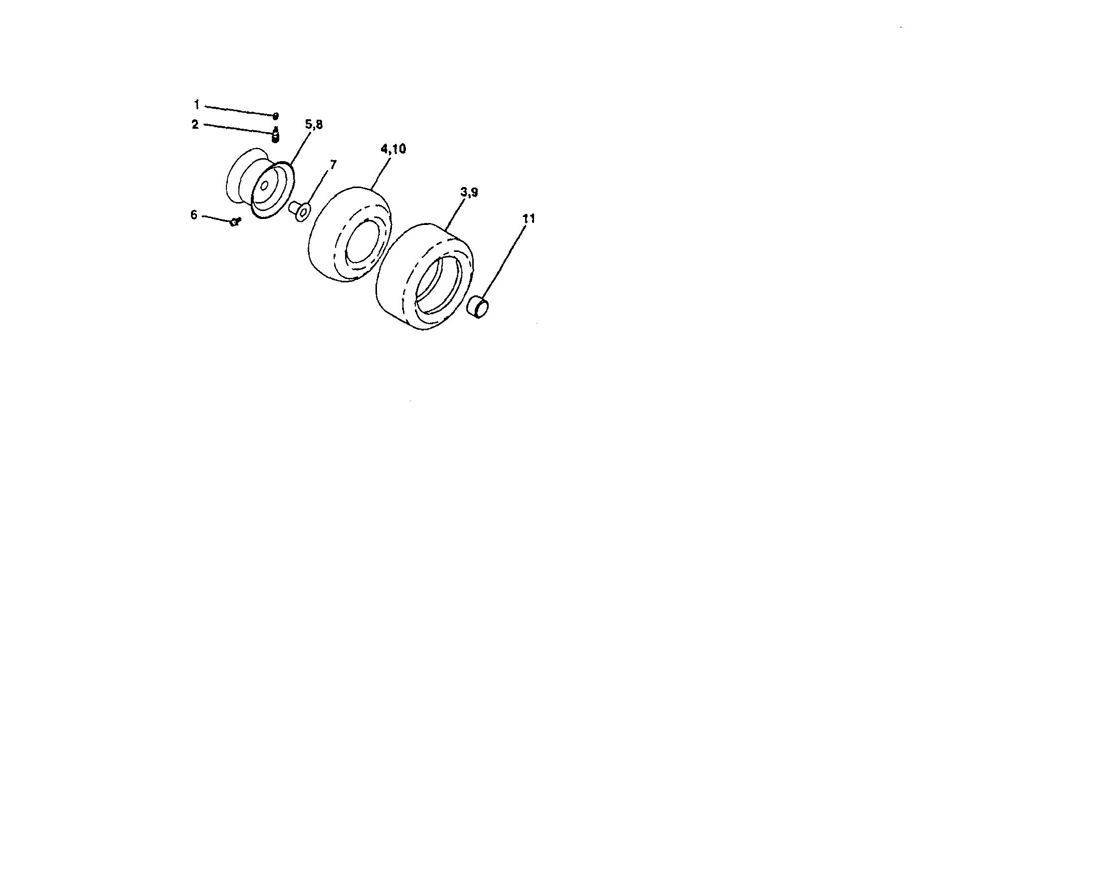 Craftsman 917258562 wheels and tires diagram