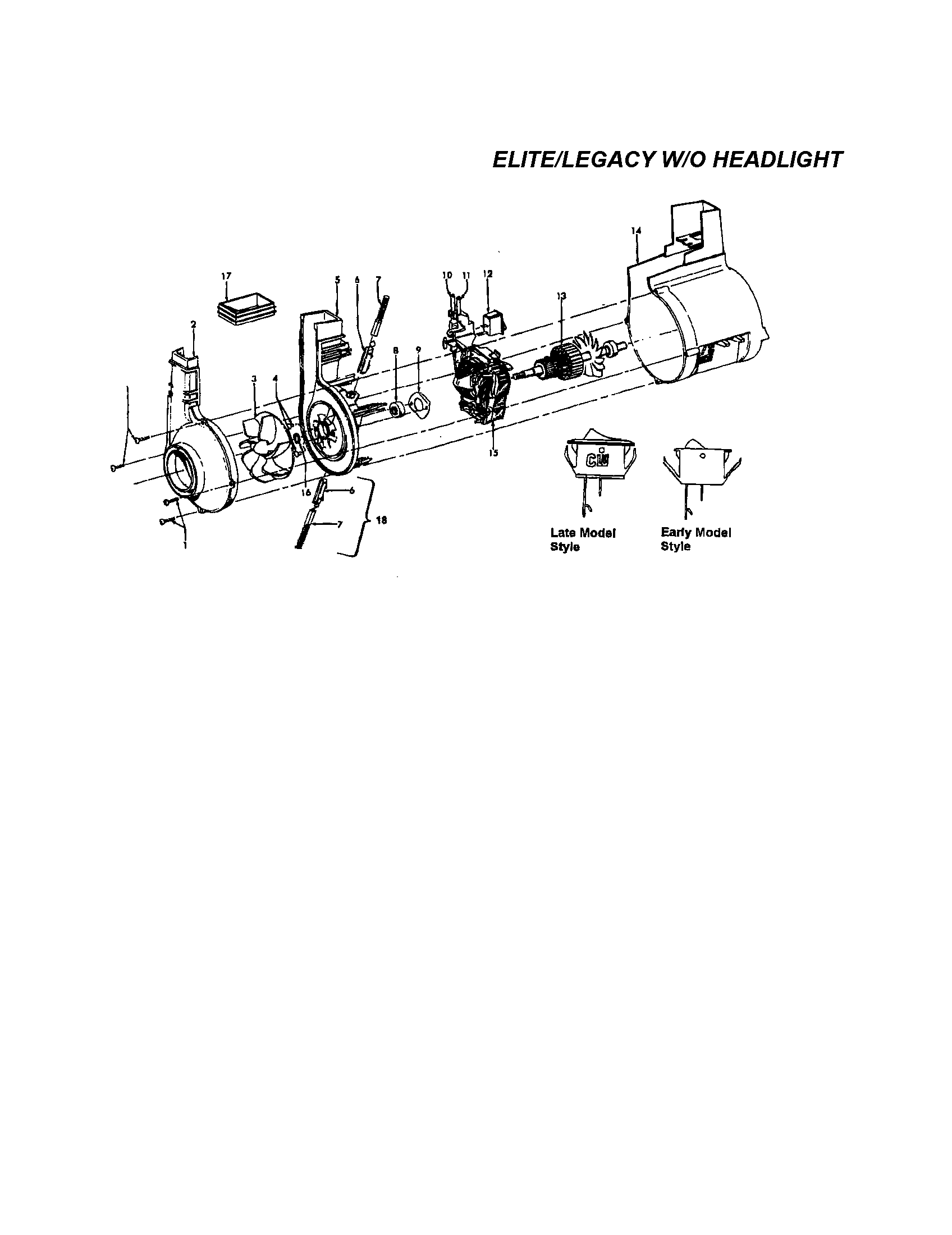 Hoover U4261990 motor diagram