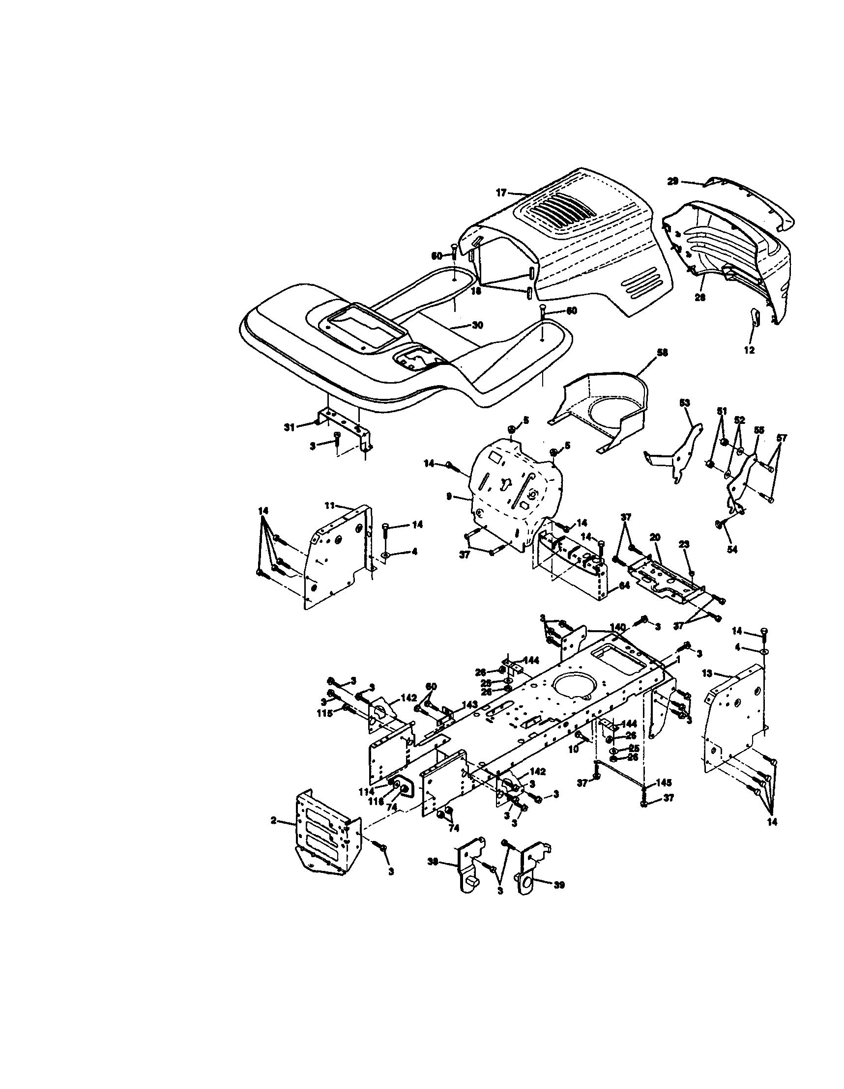 Craftsman 917270814 chassis and enclosures diagram