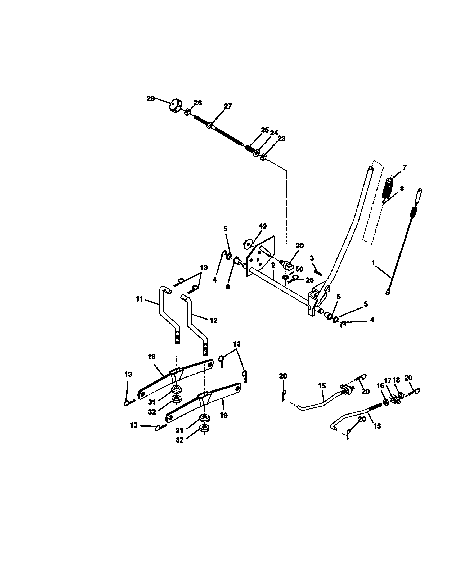 Craftsman 917270814 lift assembly diagram