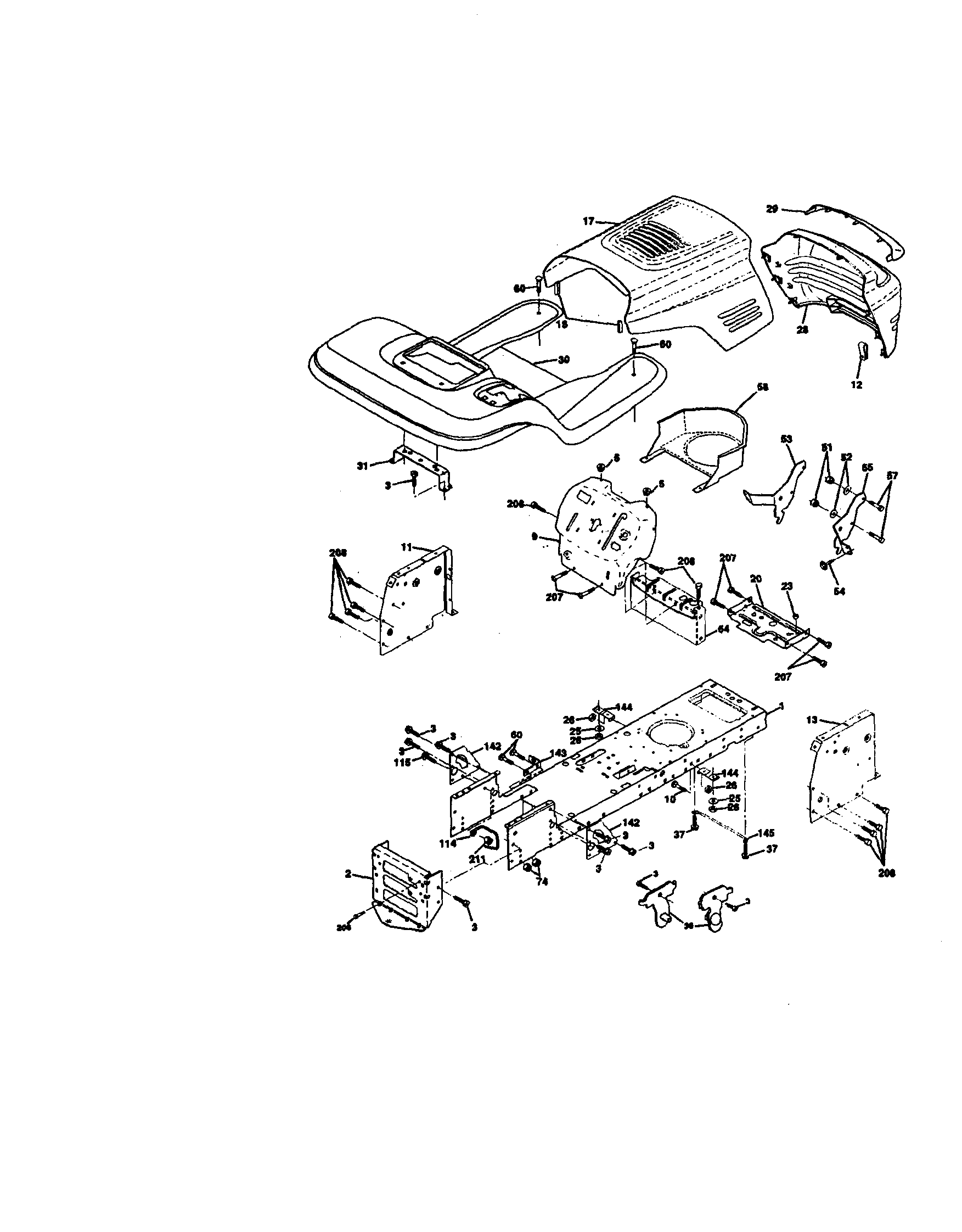 Craftsman 917270815 chassis and enclosures diagram
