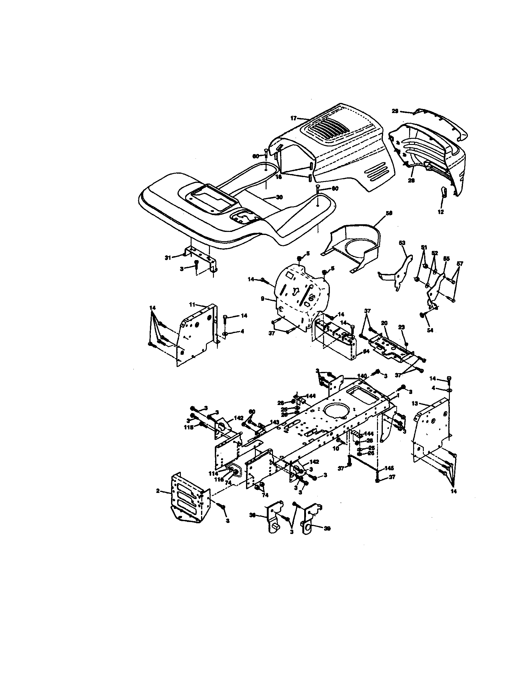 Craftsman 917270851 chassis and enclosures diagram