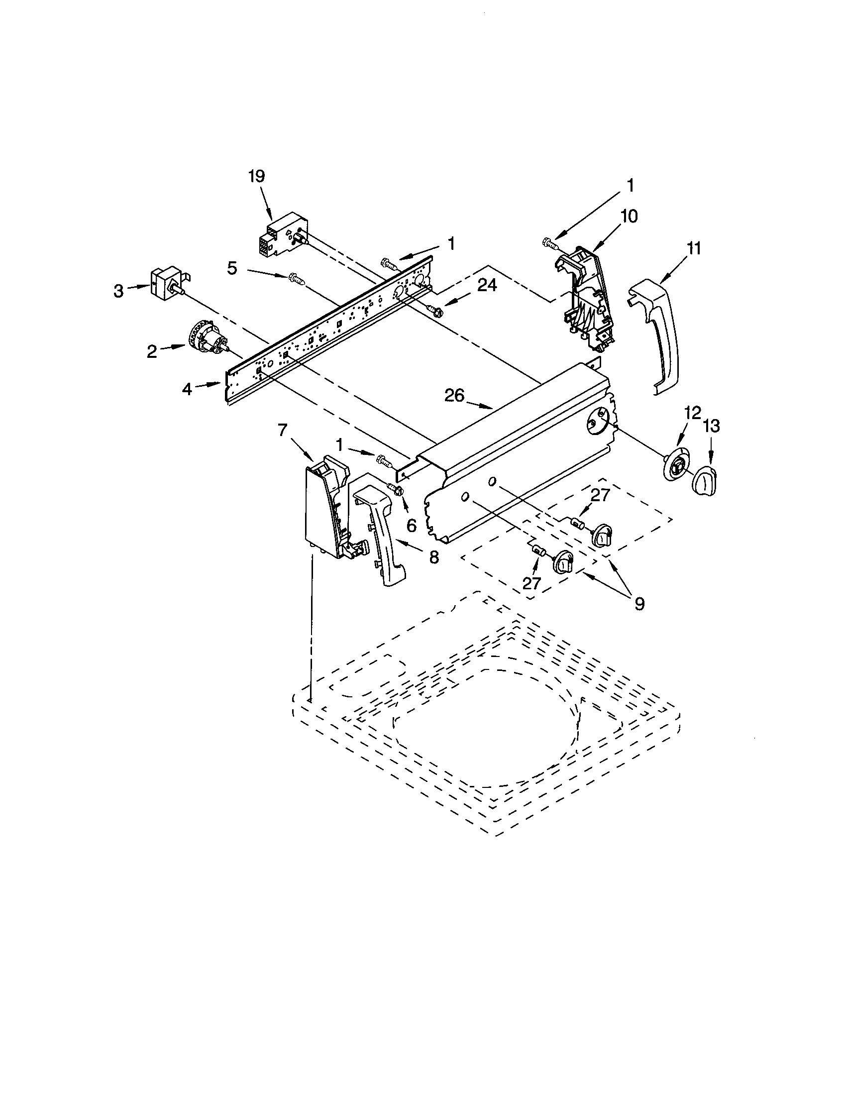 Kenmore 11023712200 control panel diagram
