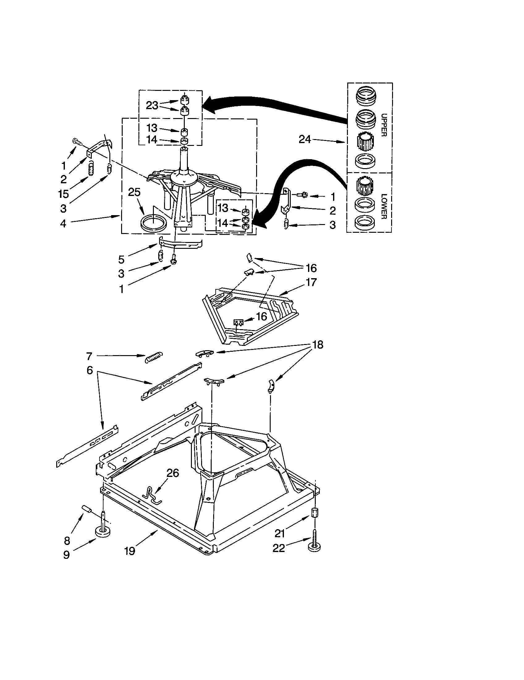 Kenmore 11023712200 machine base diagram