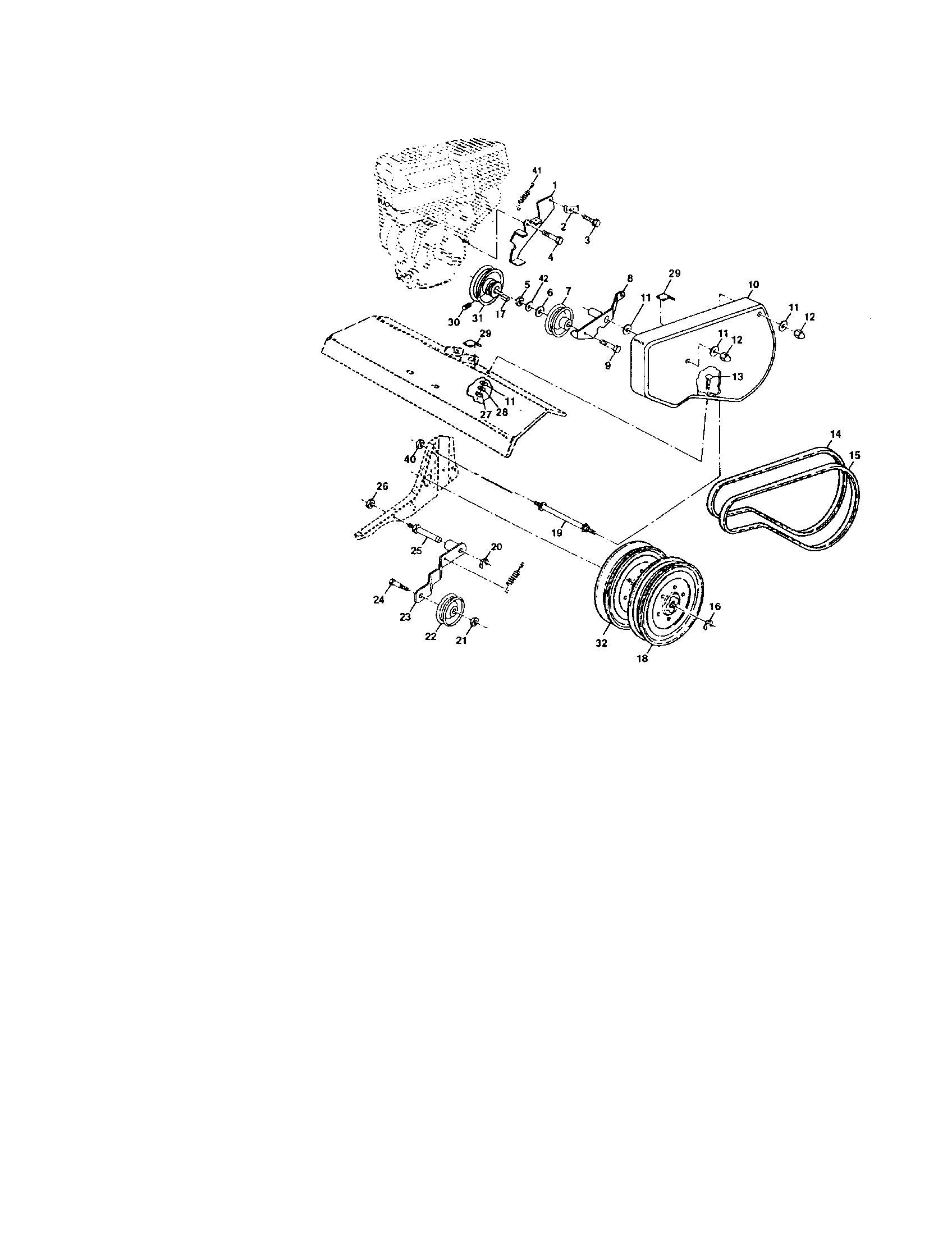 Craftsman 917292492 belt guard/pulley assembly diagram