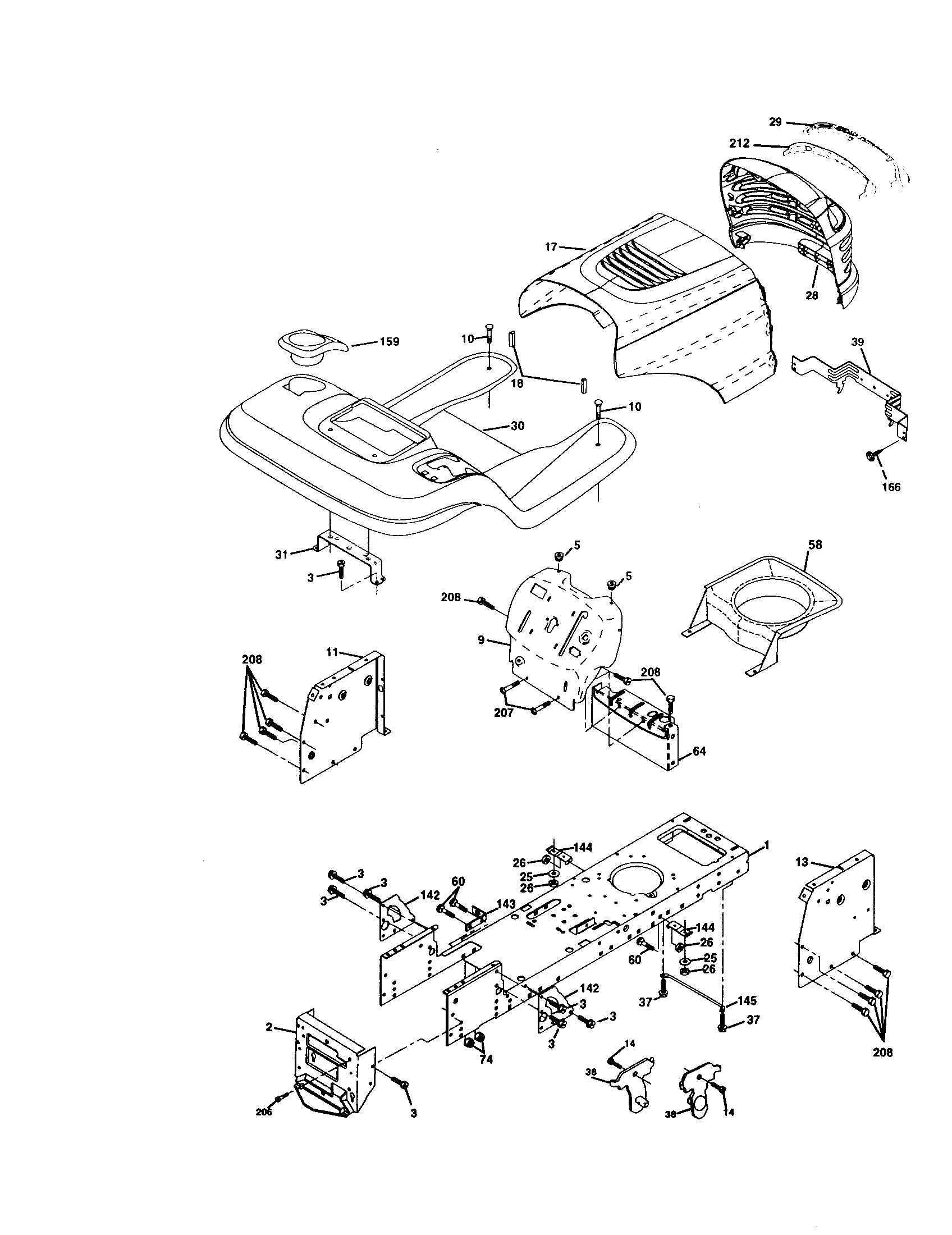 Craftsman 917272083 chassis/enclosures diagram
