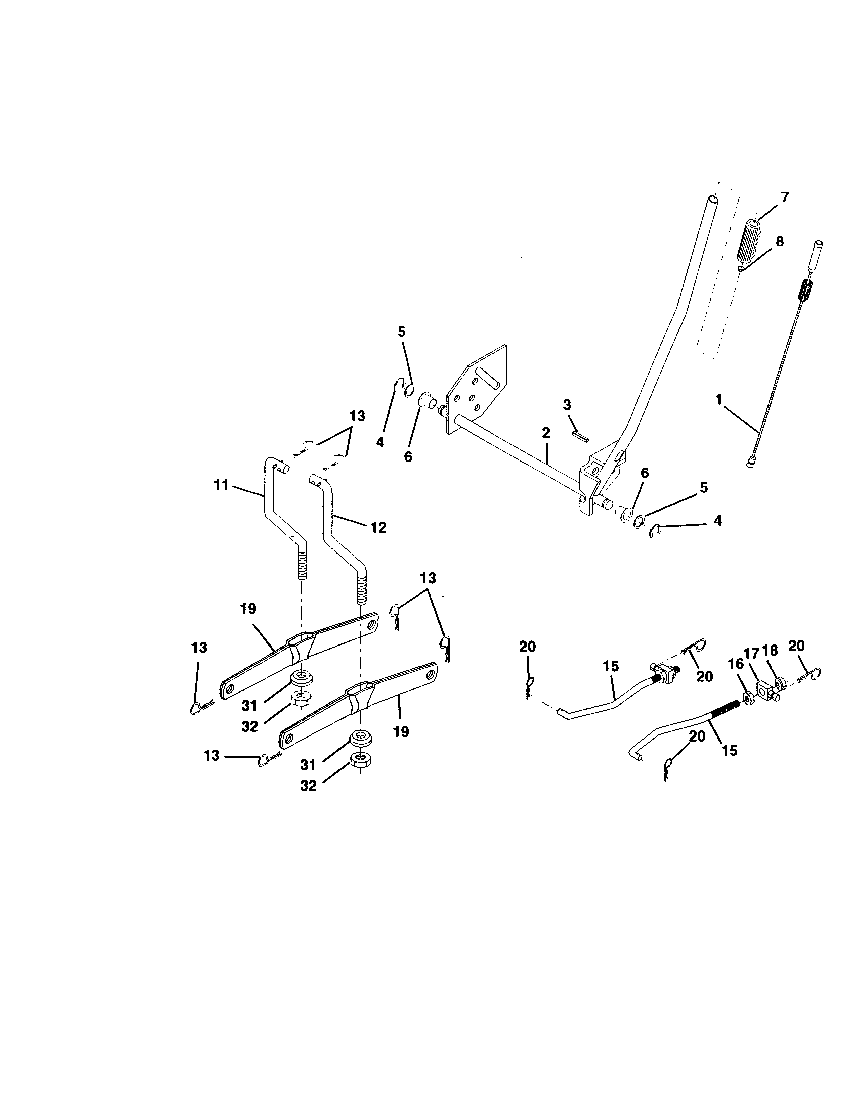 Craftsman 917272083 lift assembly diagram