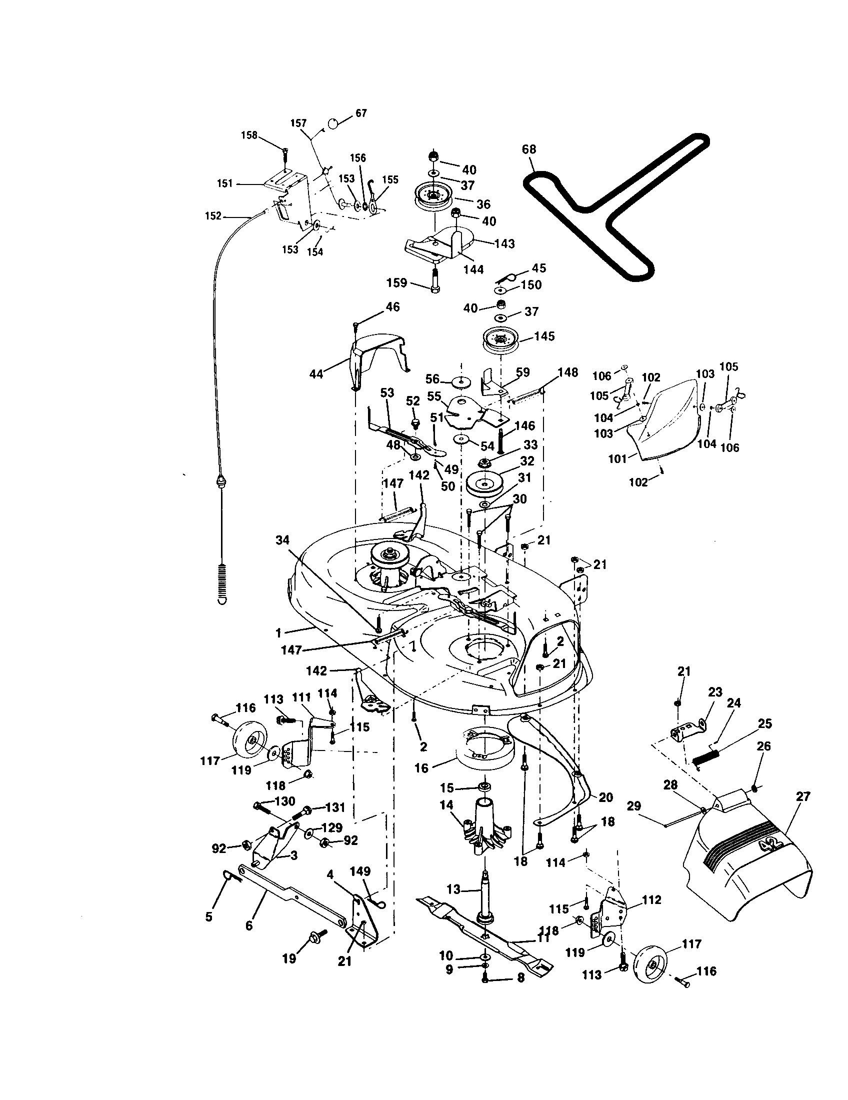 Craftsman 917272083 mower deck diagram