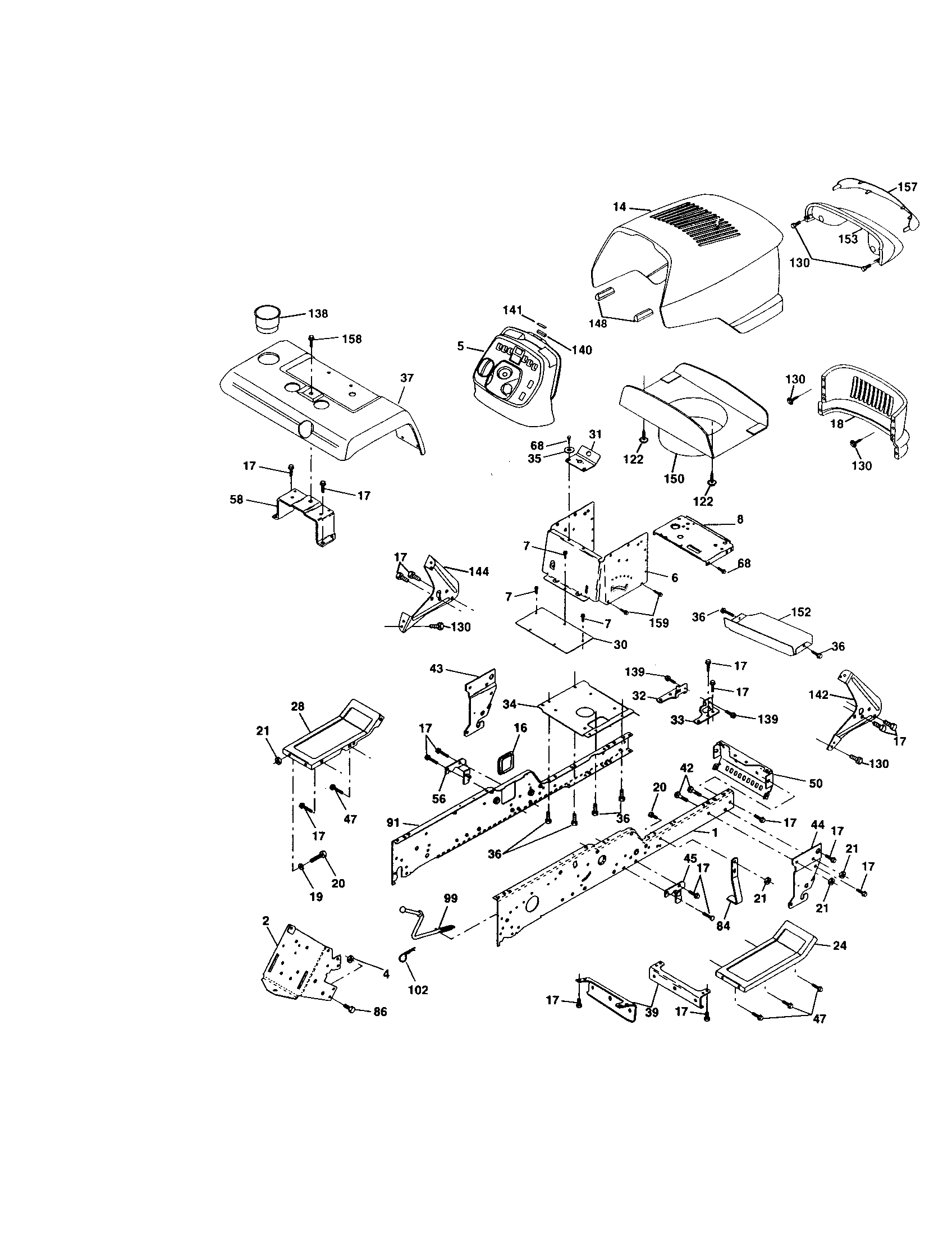 Craftsman 917275041 chassis/enclosures diagram