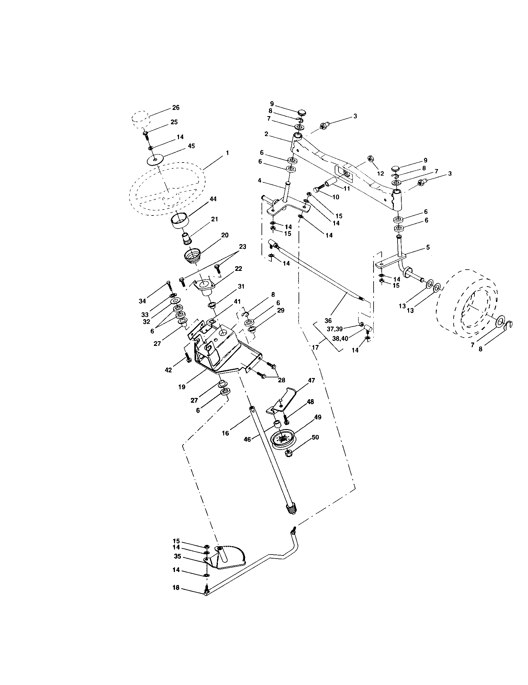 Craftsman 917275041 steering diagram