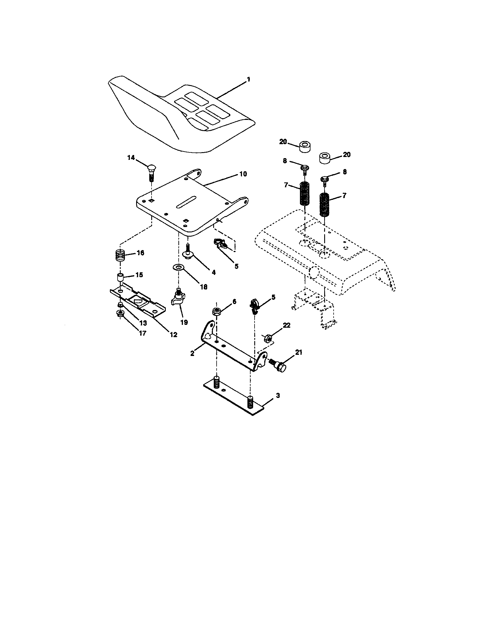 Craftsman 917275041 seat assembly diagram