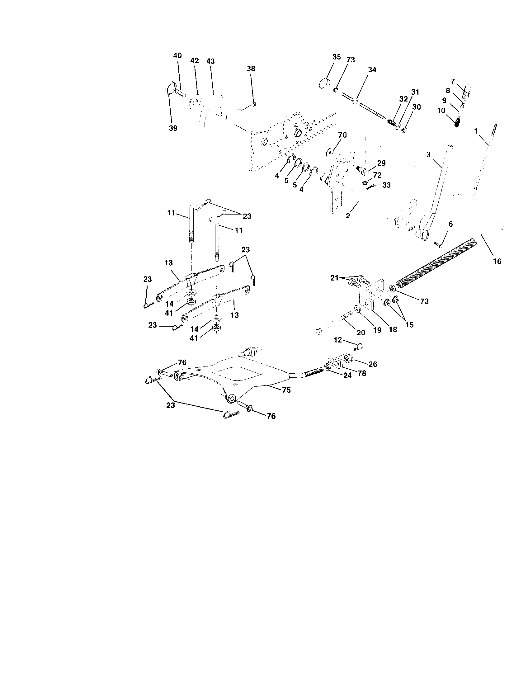 Craftsman 917275041 lift assembly diagram