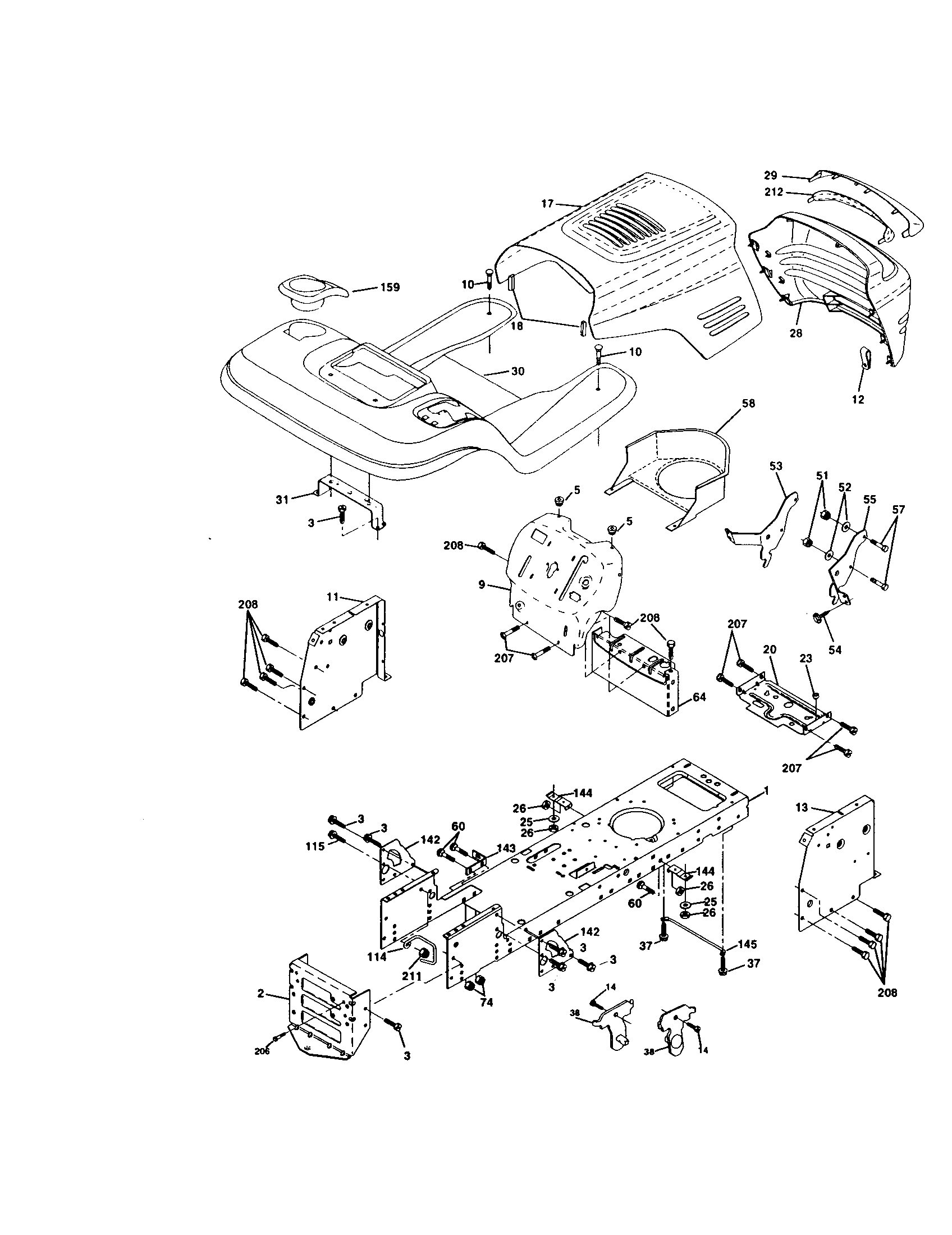 Craftsman 917271815 chassis/enclosures diagram