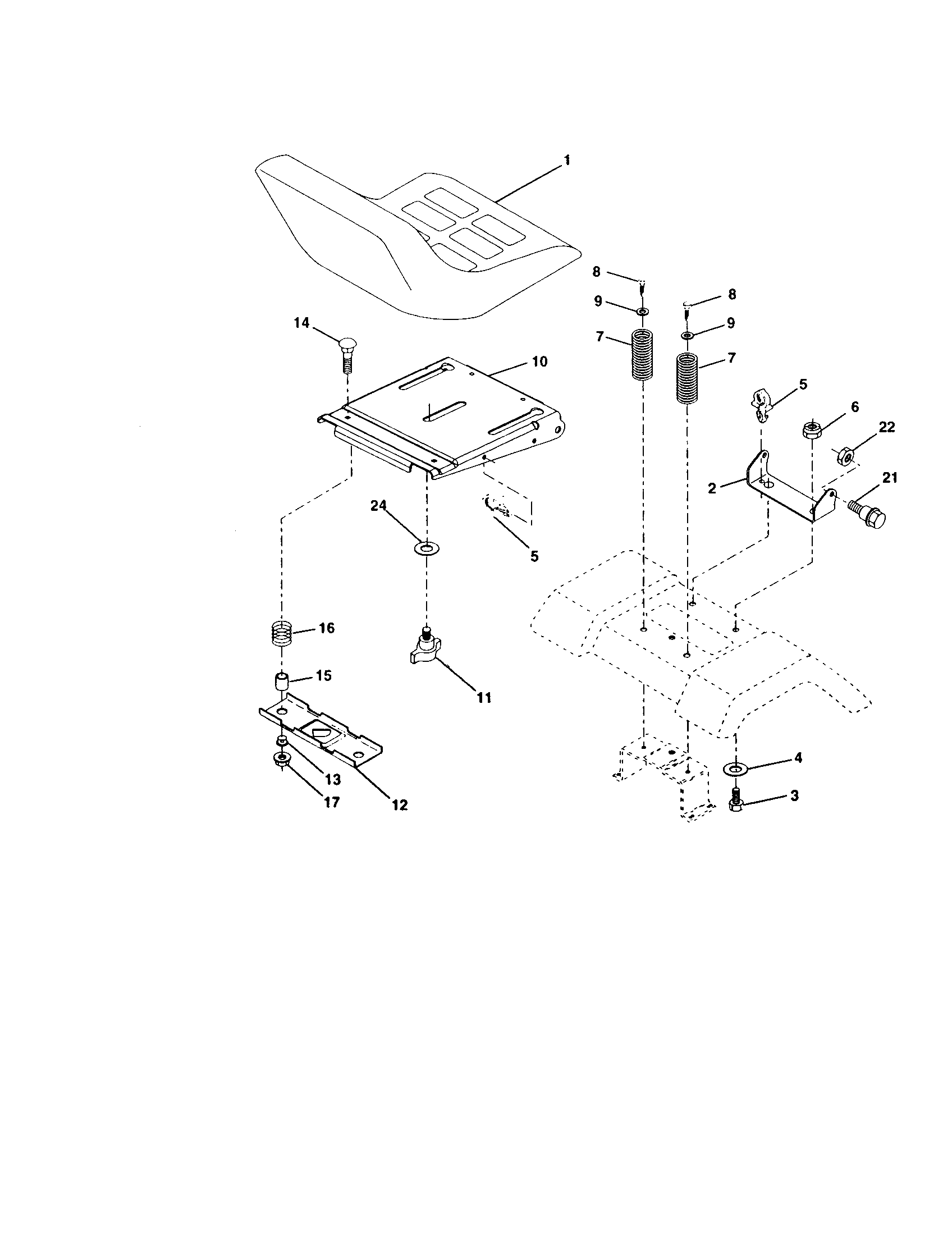 Craftsman 917271815 seat assembly diagram