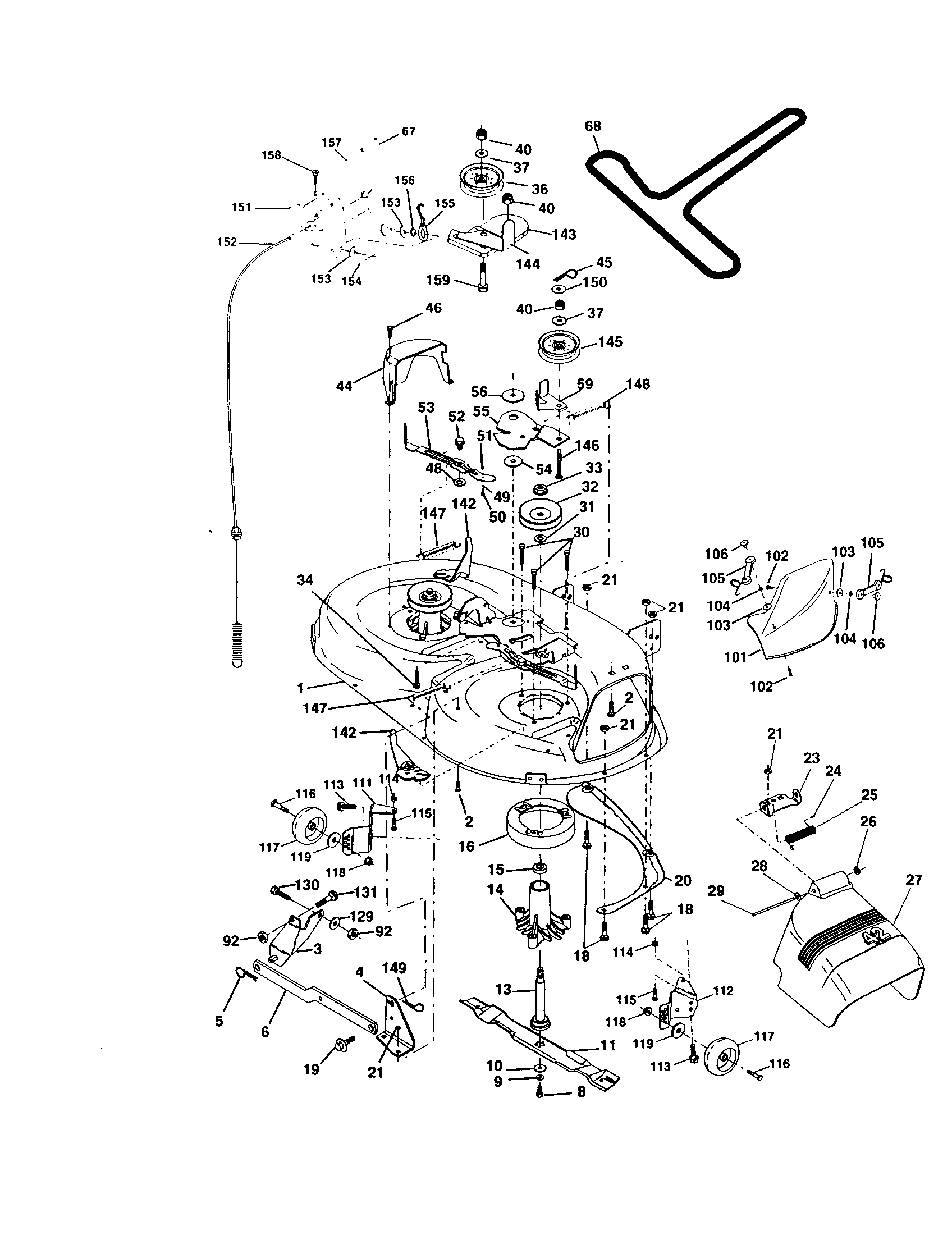 Craftsman 917271815 mower deck diagram